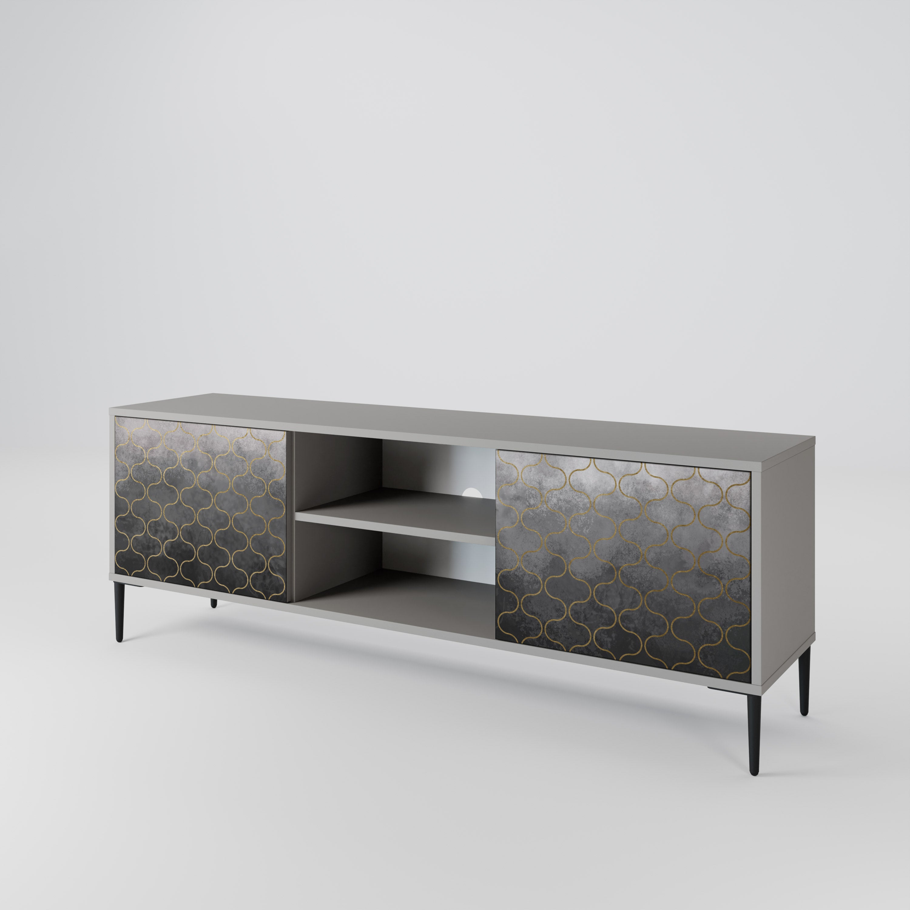 TESSELATED GRAYISH Szafka RTV 2-drzwiowa korpus Szary