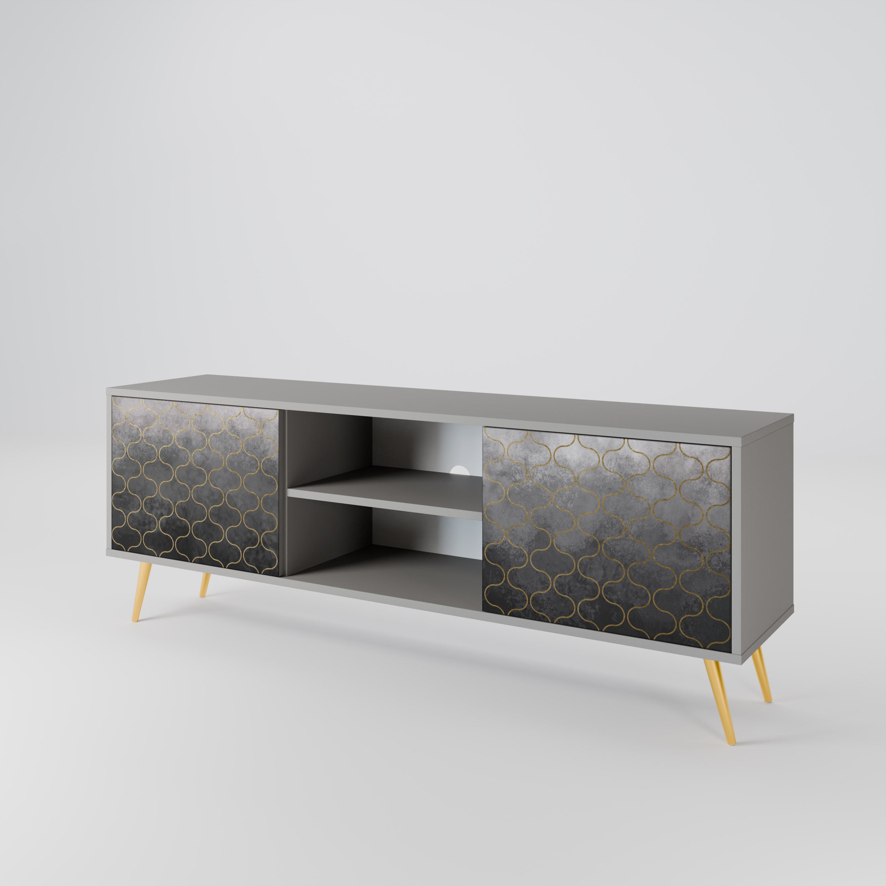 TESSELATED GRAYISH Szafka RTV 2-drzwiowa korpus Szary