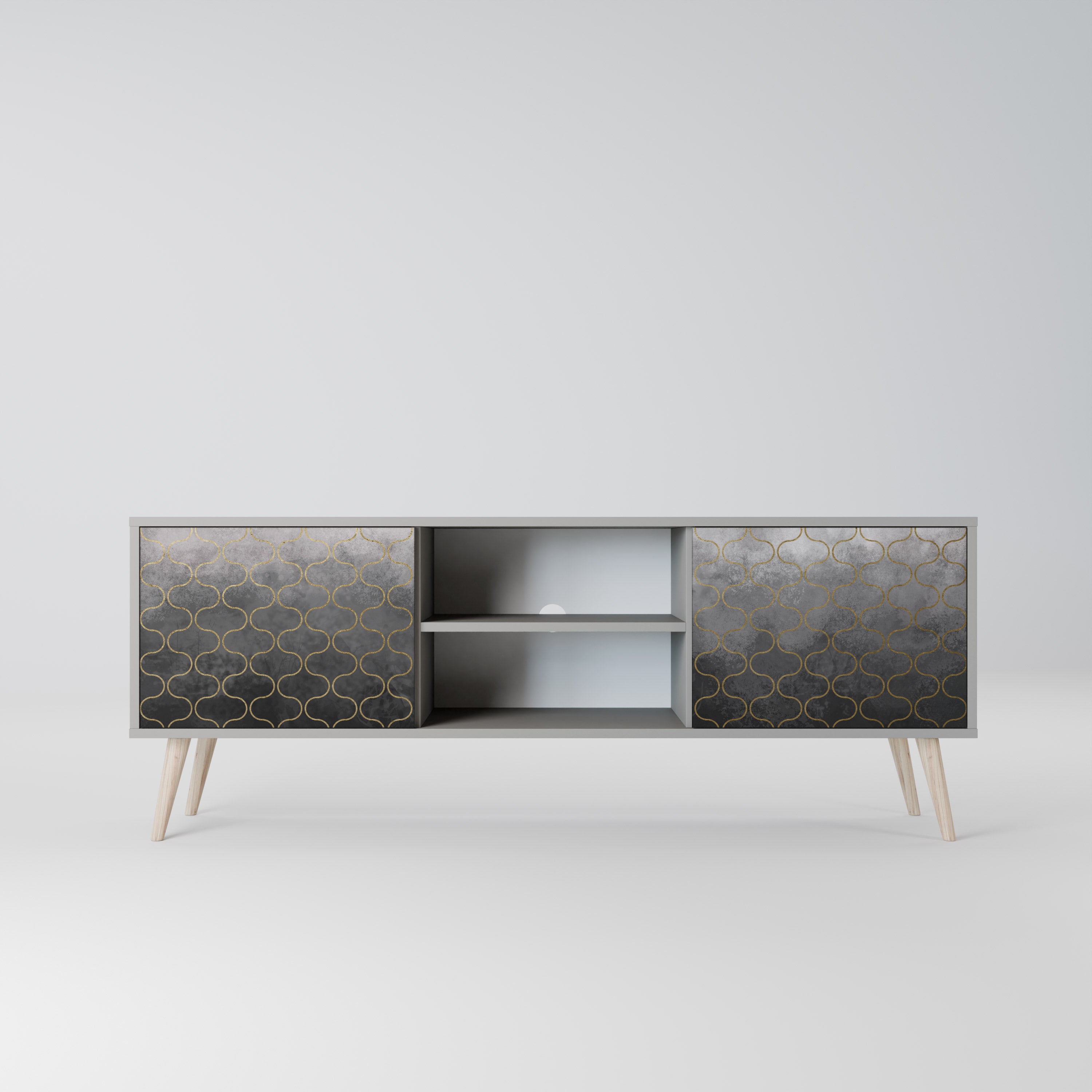 TESSELATED GRAYISH Szafka RTV 2-drzwiowa korpus Szary