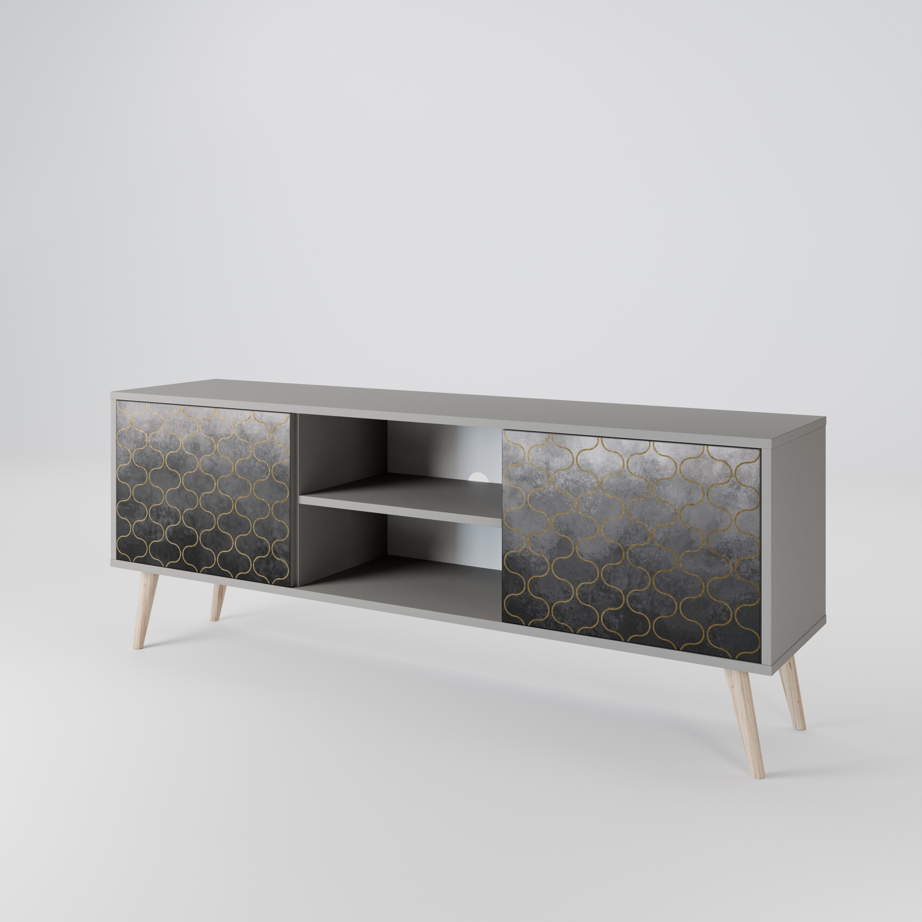 TESSELATED GRAYISH Szafka RTV 2-drzwiowa korpus Szary