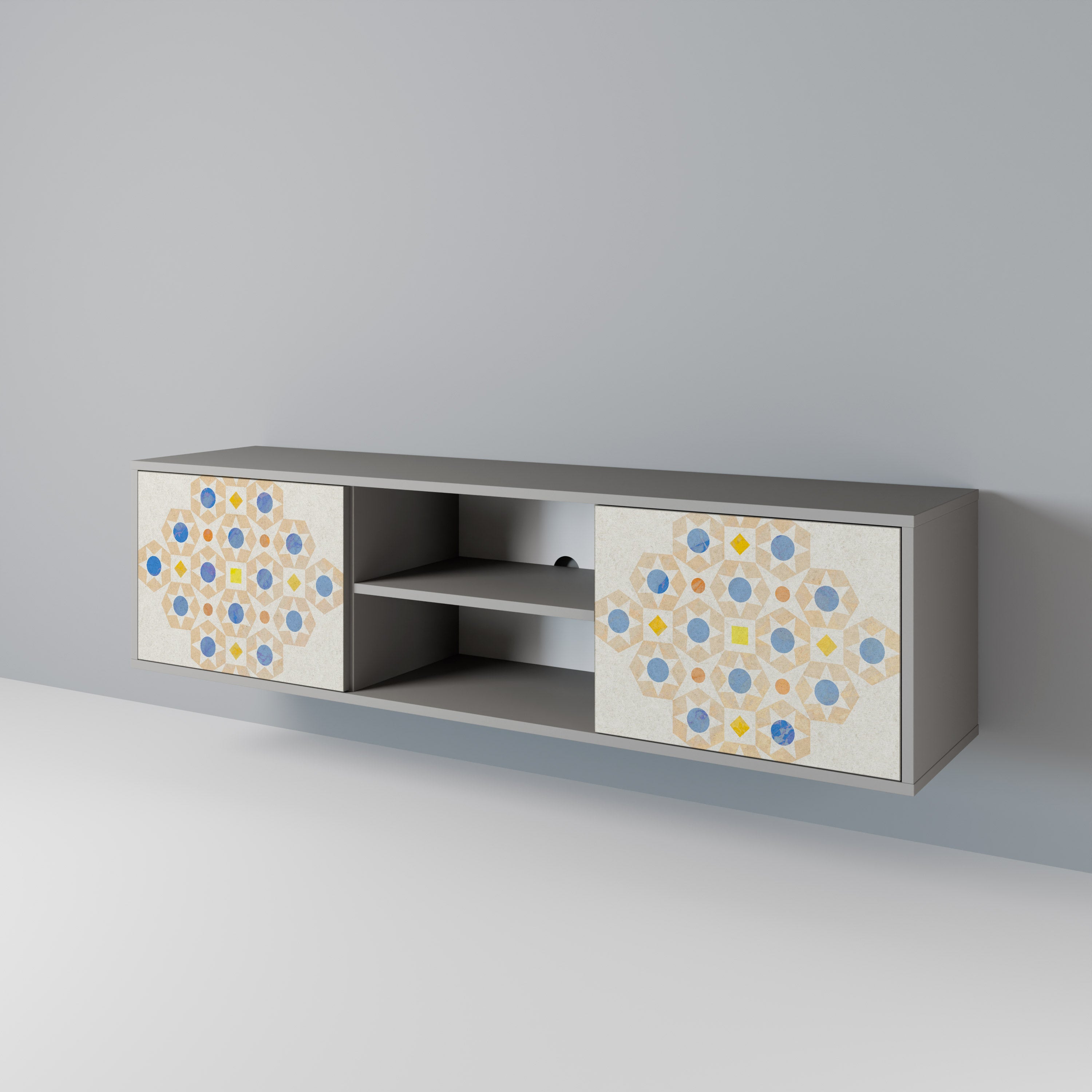 PATTERNED PRISM Szafka RTV 2-drzwiowa korpus Szary