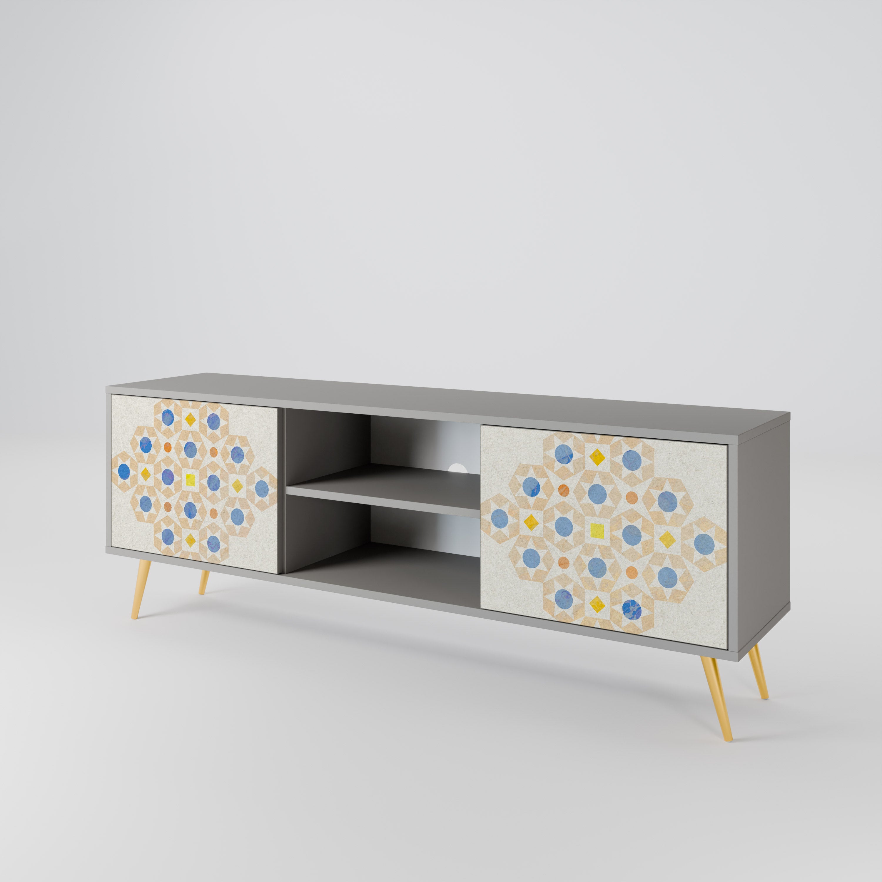 PATTERNED PRISM Szafka RTV 2-drzwiowa korpus Szary