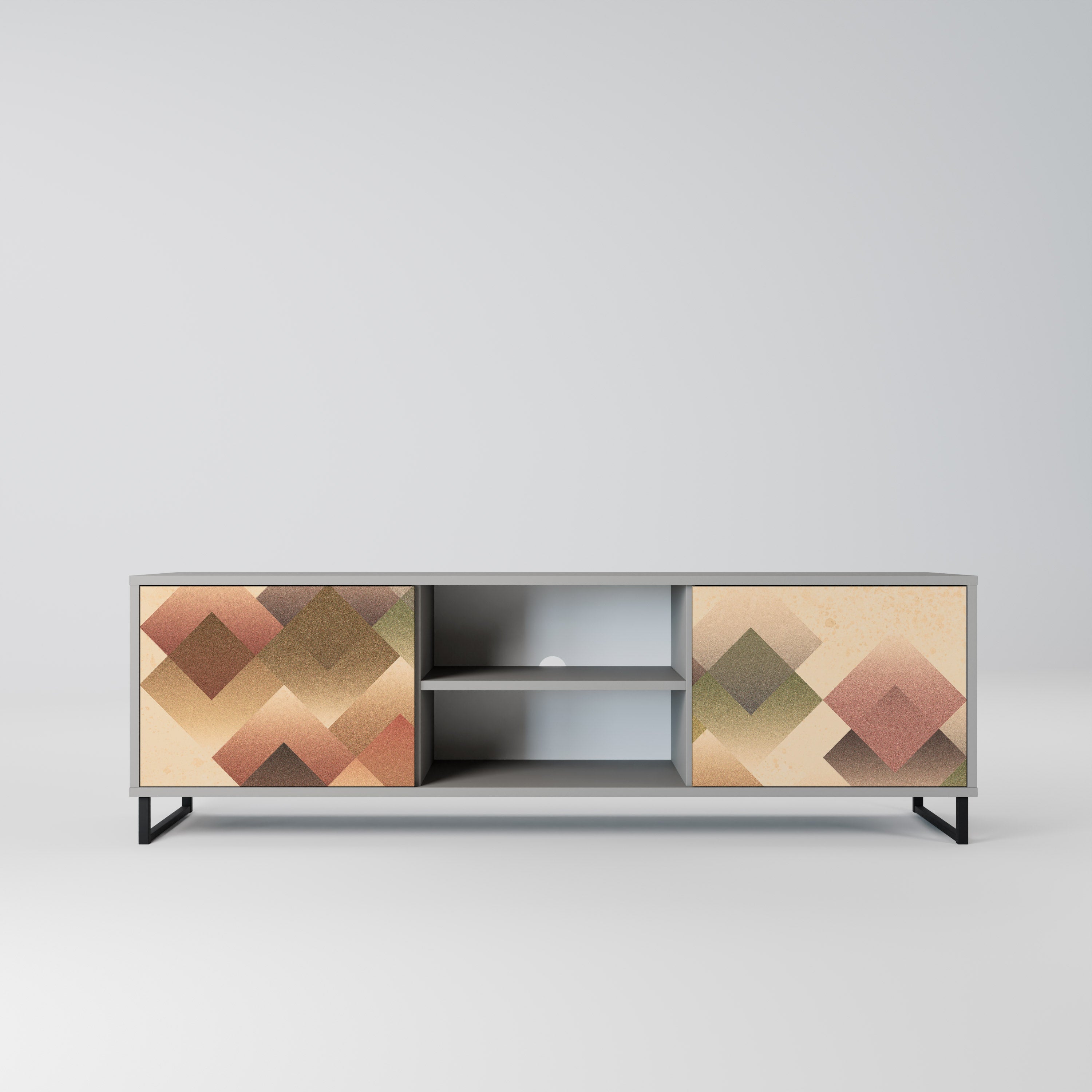 GEOMETRIC FUSION Szafka RTV 2-drzwiowa korpus Szary