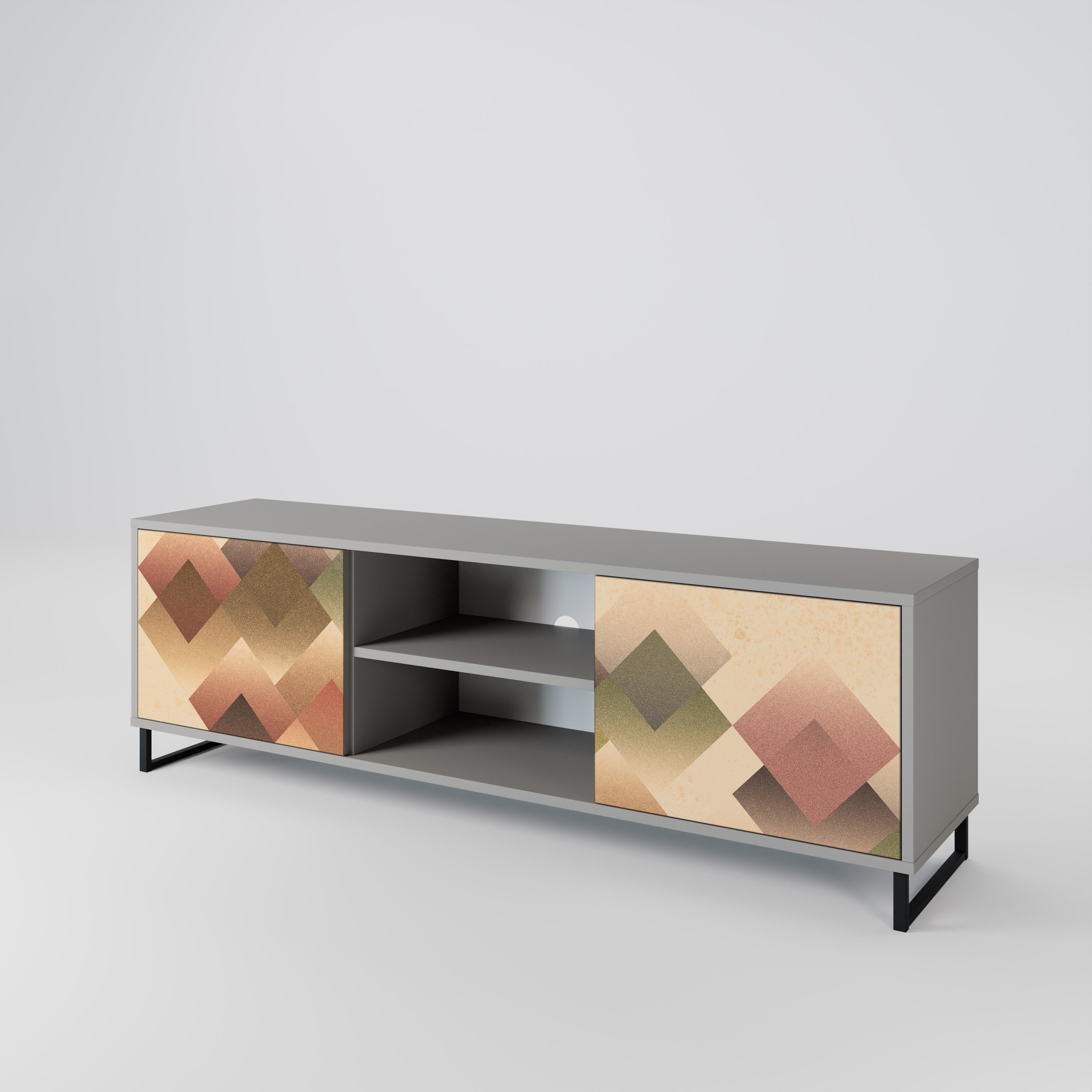 GEOMETRIC FUSION Szafka RTV 2-drzwiowa korpus Szary