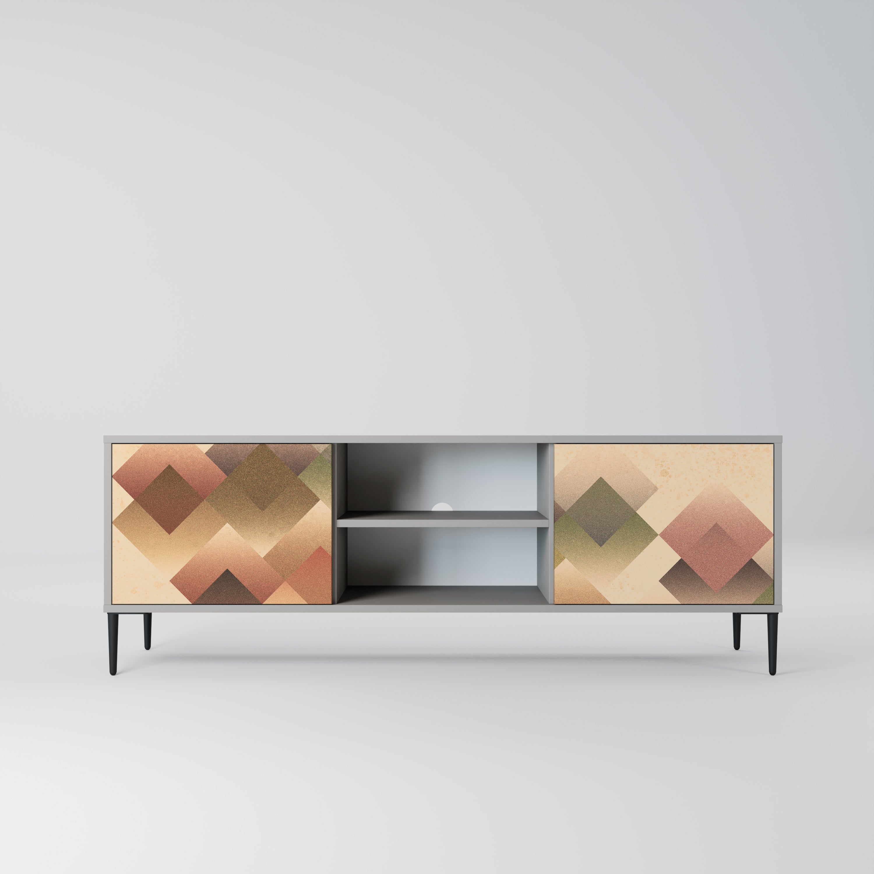 GEOMETRIC FUSION Szafka RTV 2-drzwiowa korpus Szary