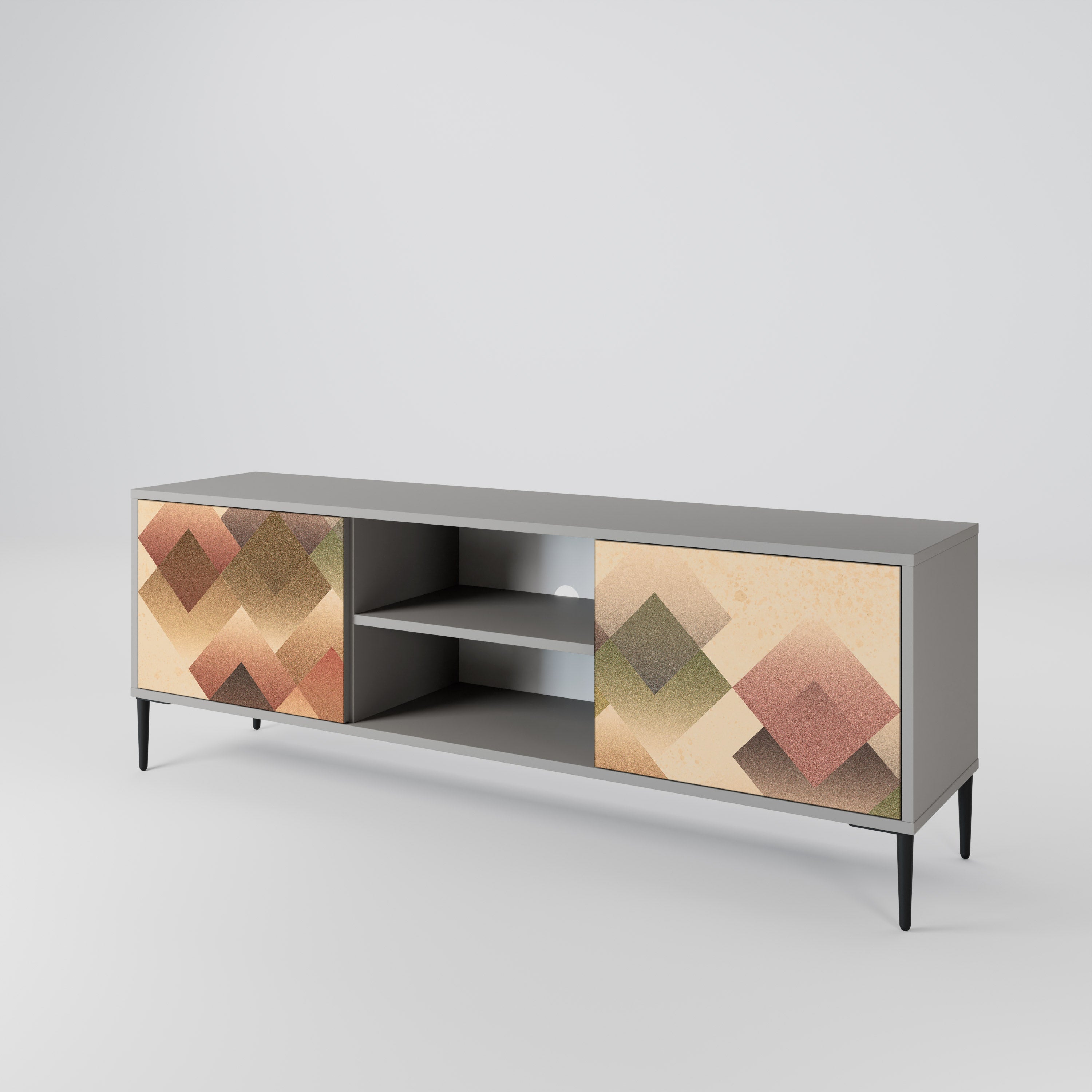 GEOMETRIC FUSION Szafka RTV 2-drzwiowa korpus Szary