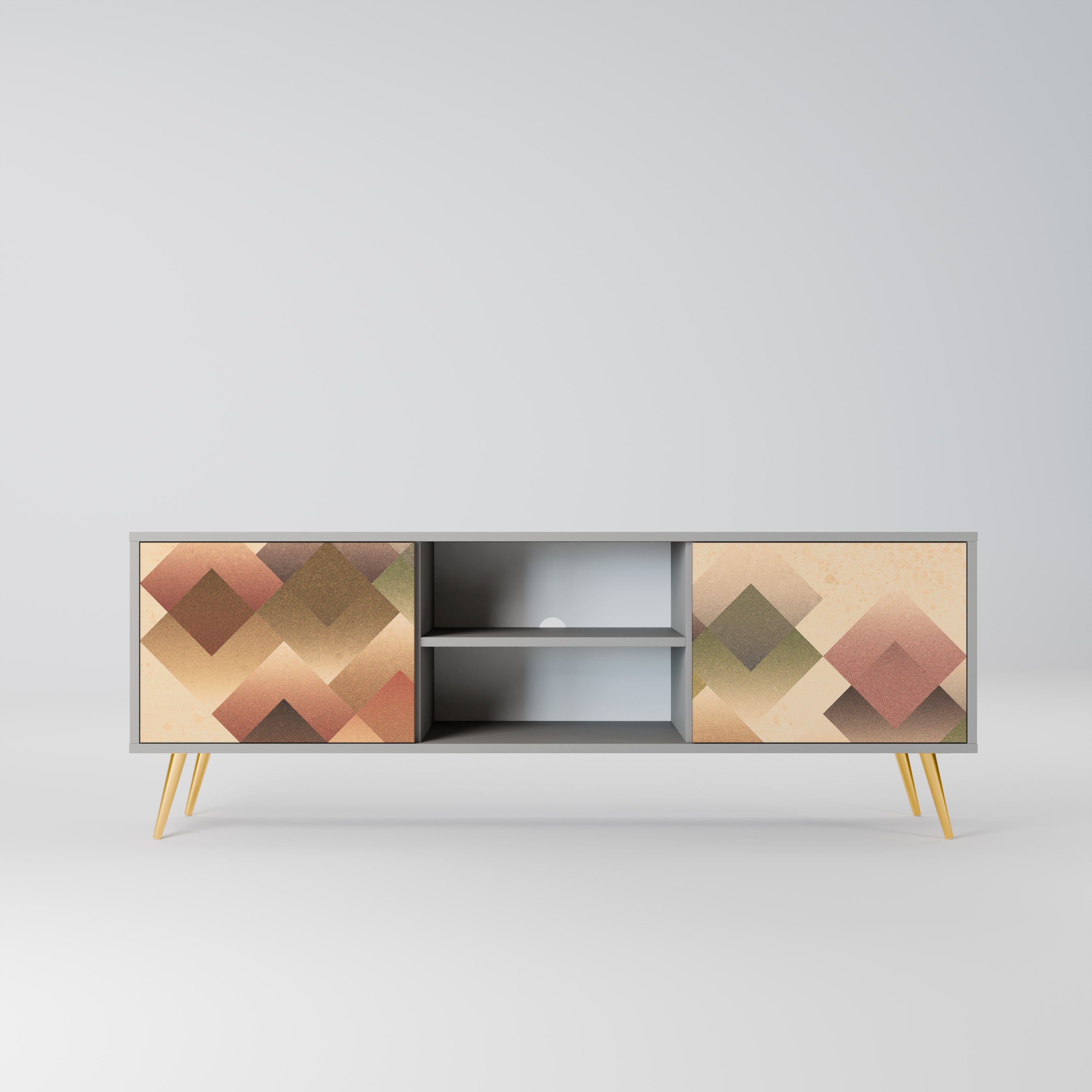 GEOMETRIC FUSION Szafka RTV 2-drzwiowa korpus Szary