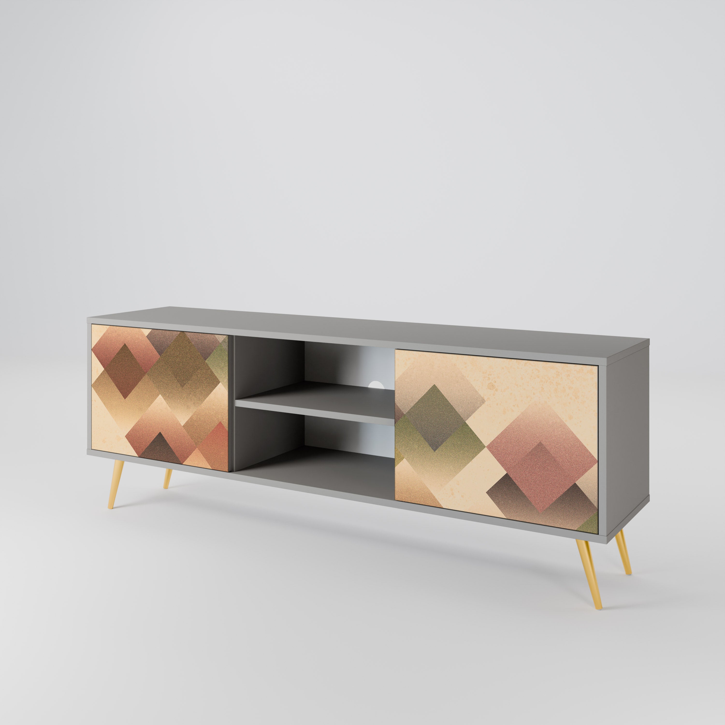 GEOMETRIC FUSION Szafka RTV 2-drzwiowa korpus Szary