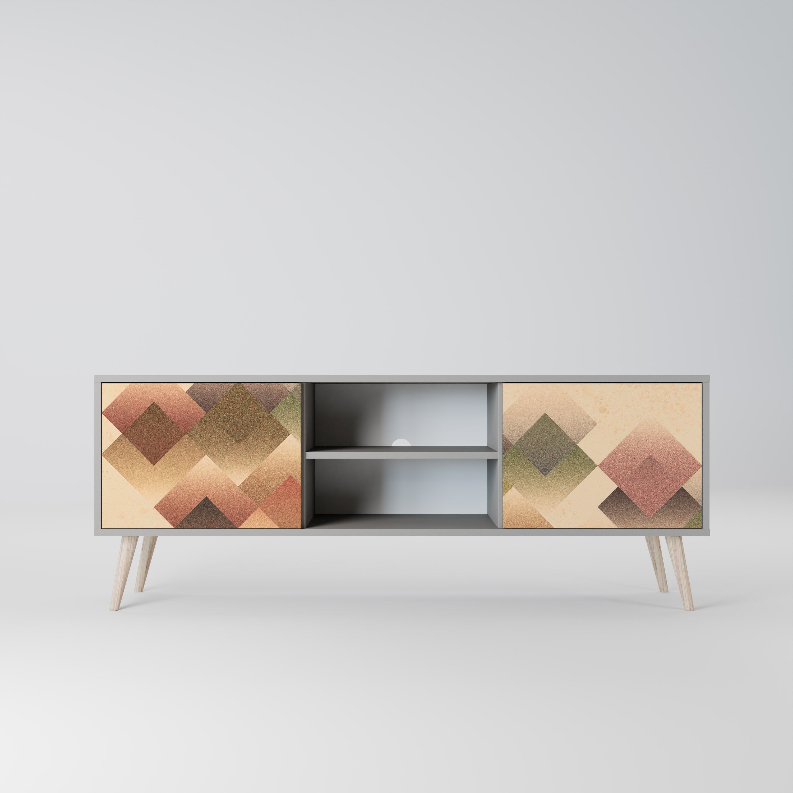 GEOMETRIC FUSION Szafka RTV 2-drzwiowa korpus Szary
