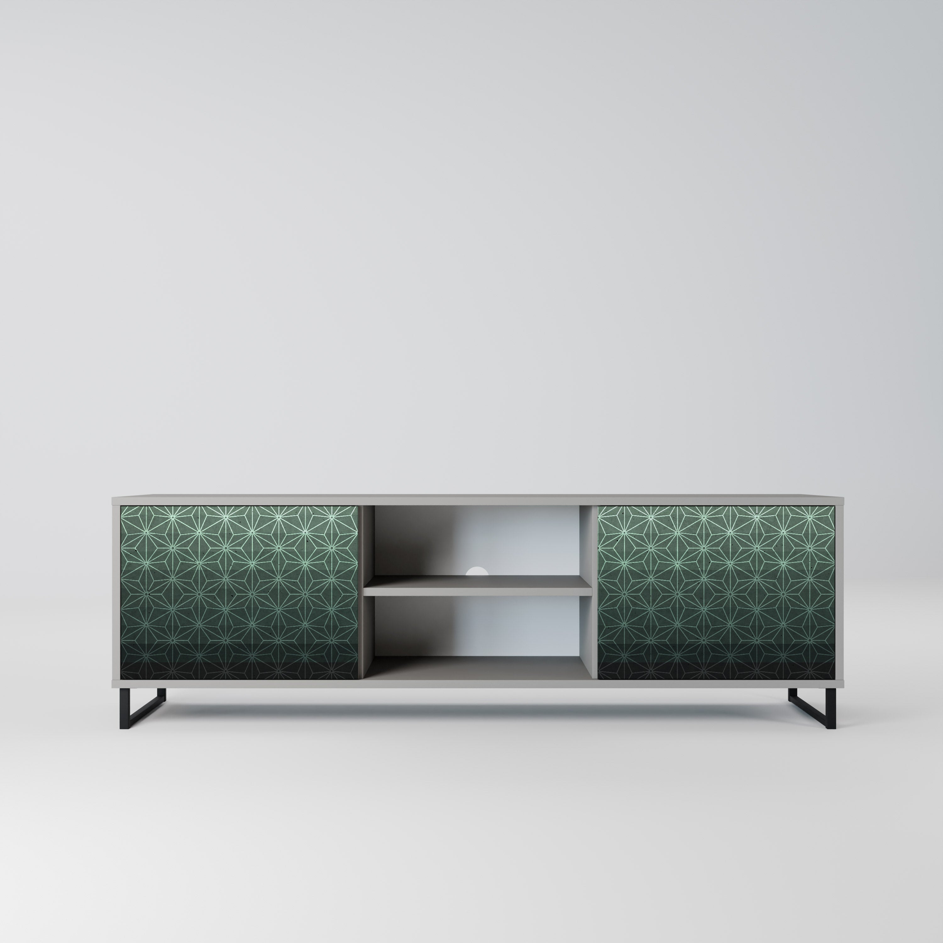 ORNAMENTAL GLIMMER Szafka RTV 2-drzwiowa korpus Szary
