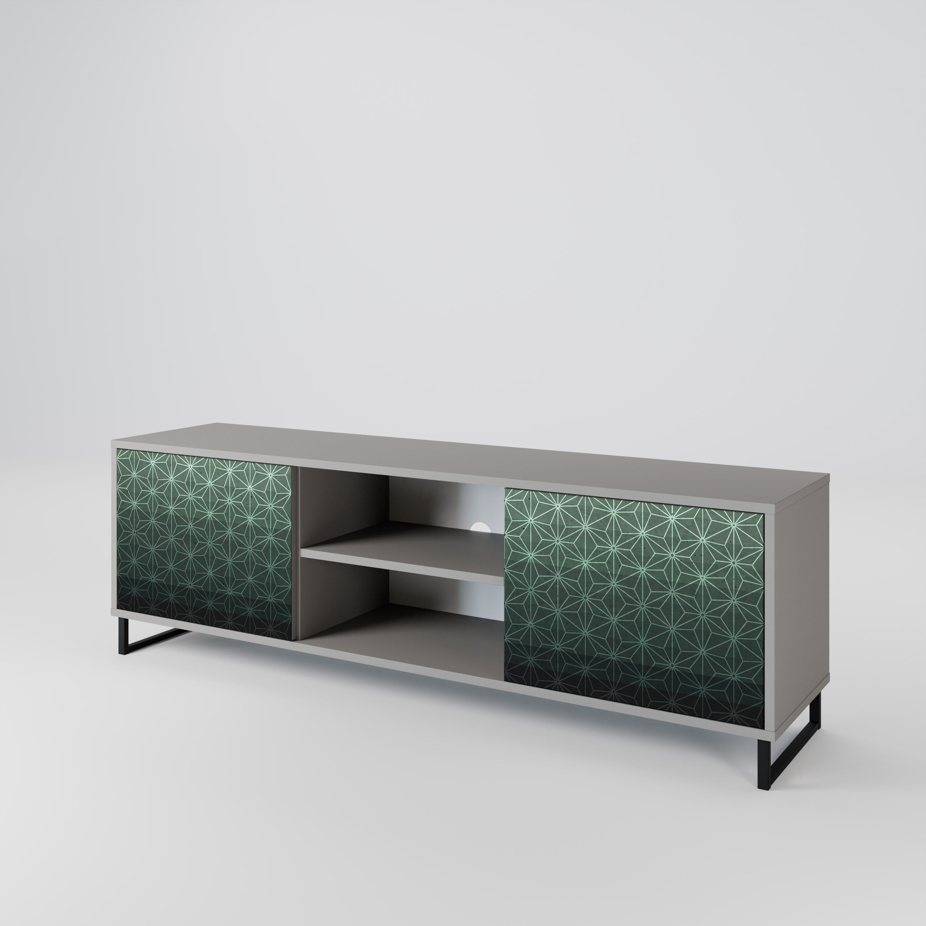 ORNAMENTAL GLIMMER Szafka RTV 2-drzwiowa korpus Szary