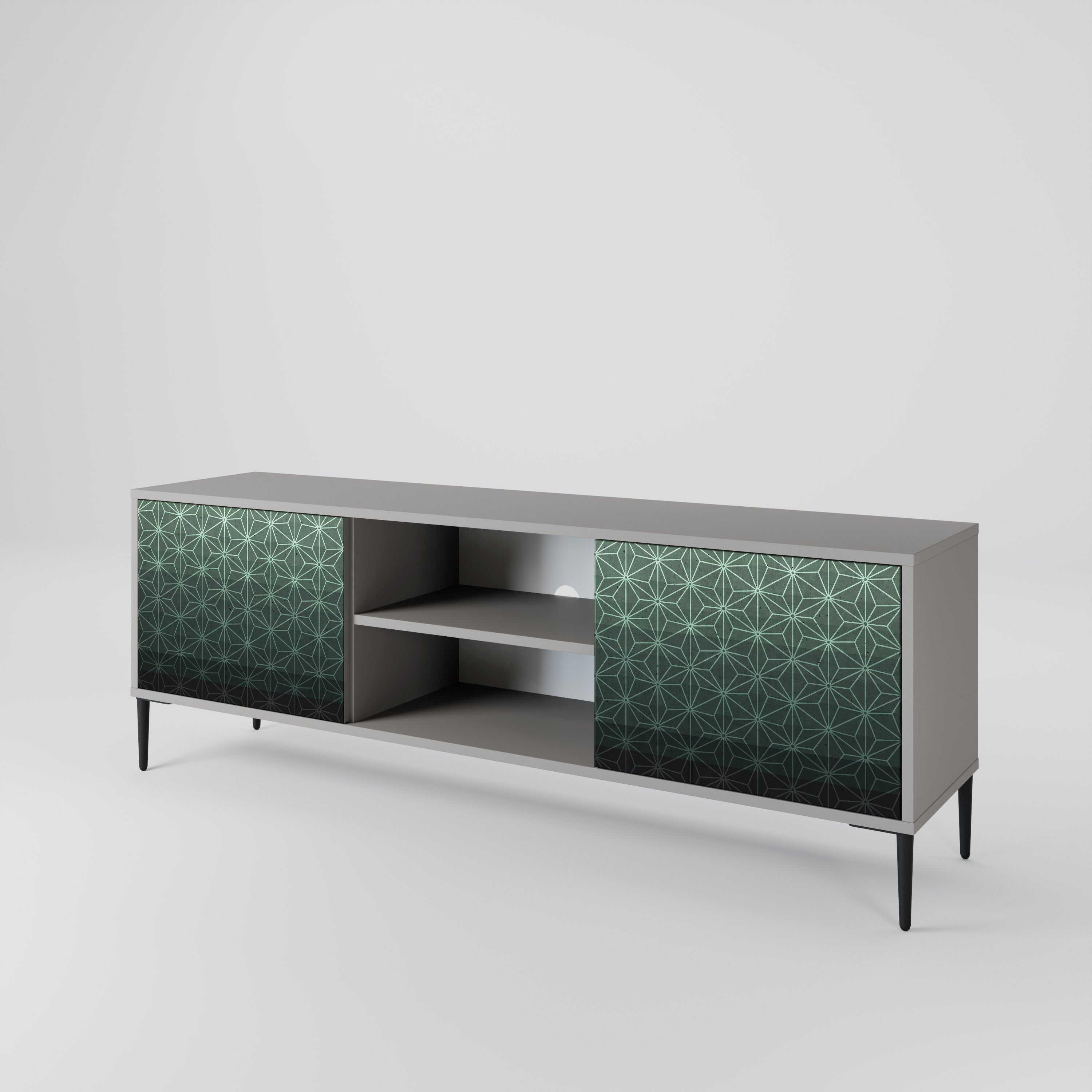ORNAMENTAL GLIMMER Szafka RTV 2-drzwiowa korpus Szary