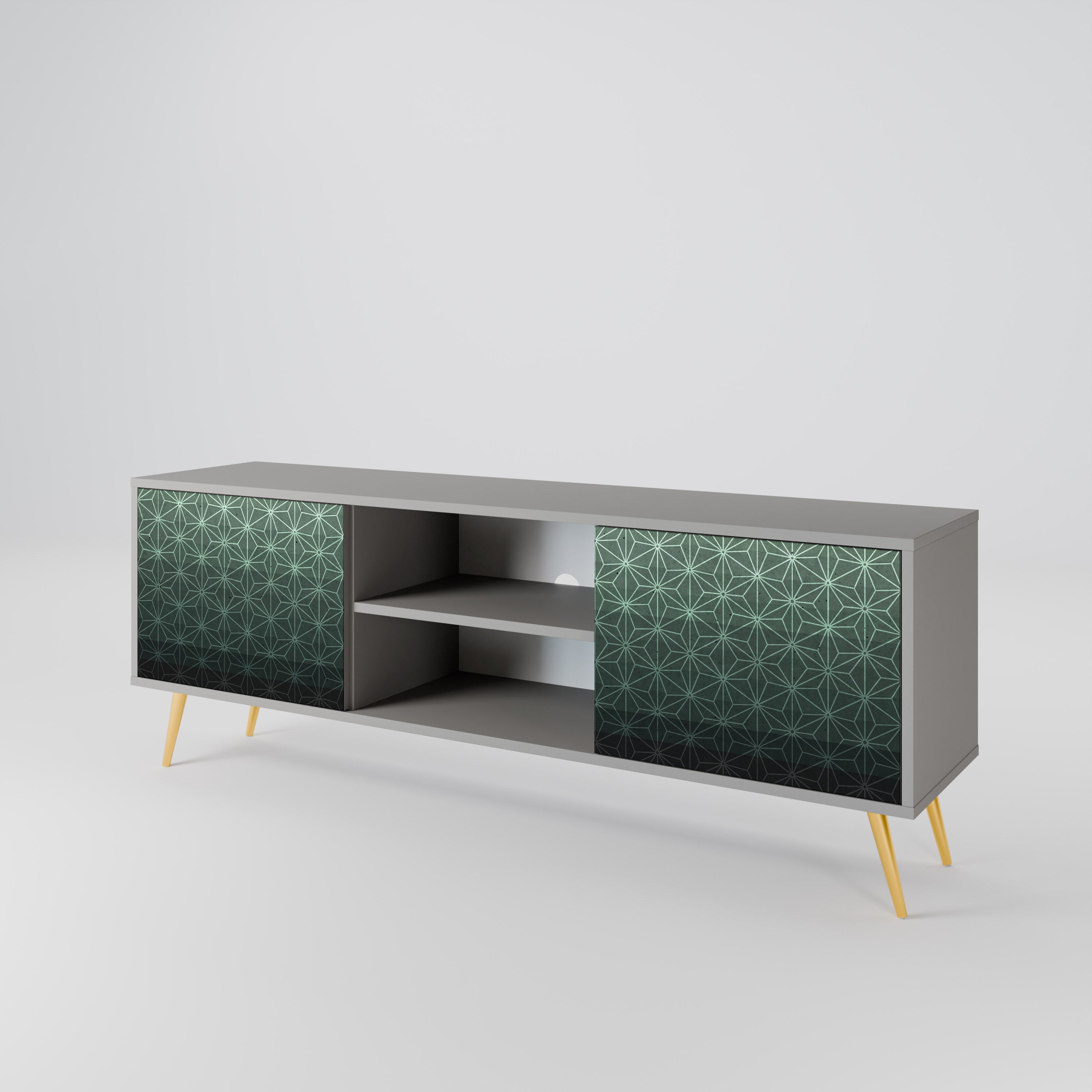 ORNAMENTAL GLIMMER Szafka RTV 2-drzwiowa korpus Szary