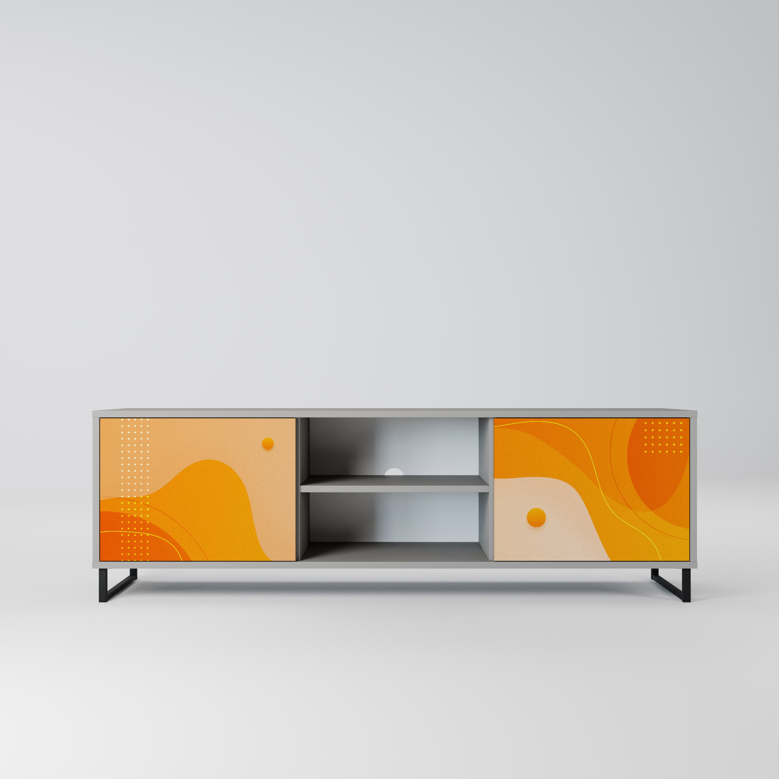 ORANGE ARRANGEMENT Szafka RTV 2-drzwiowa korpus Szary