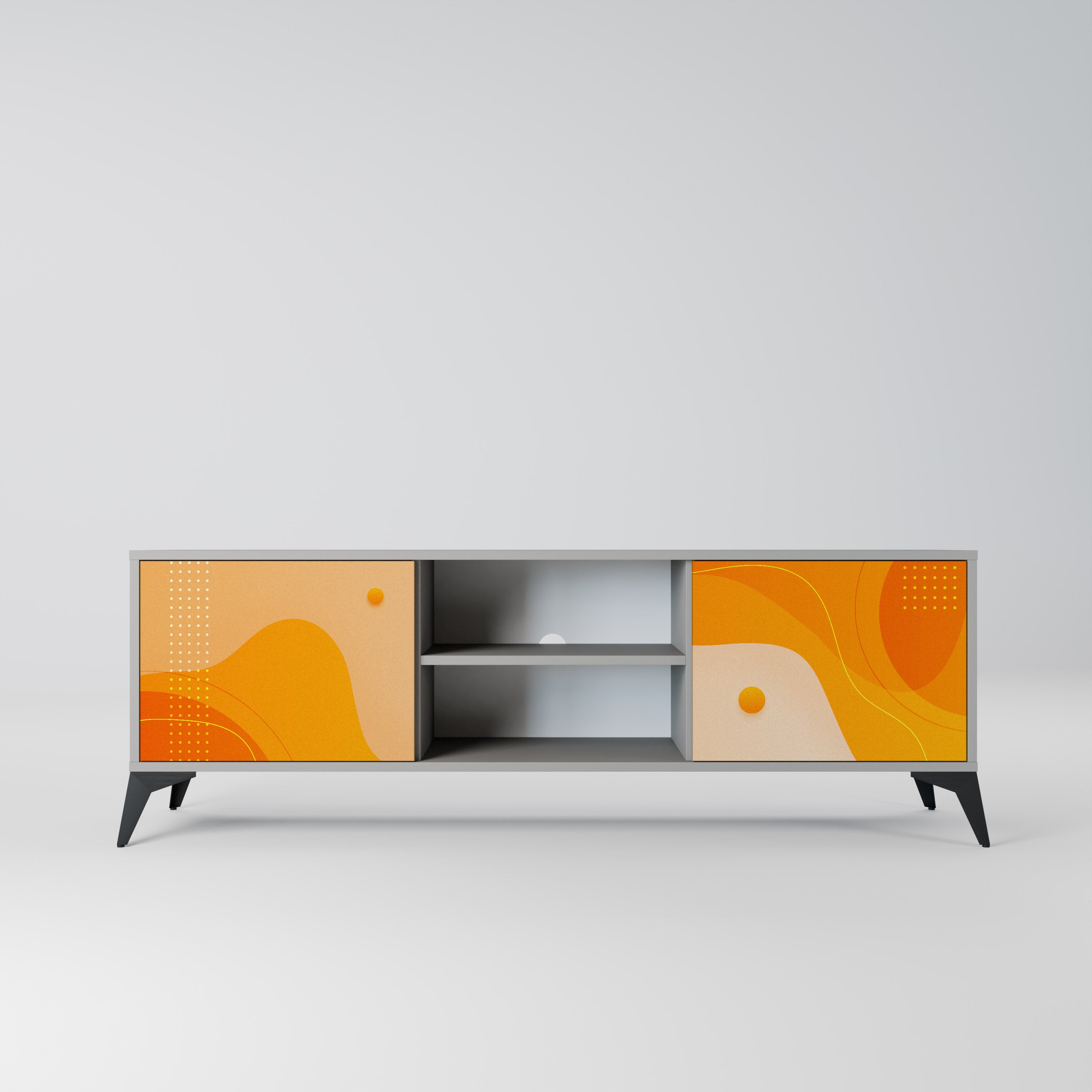 ORANGE ARRANGEMENT Szafka RTV 2-drzwiowa korpus Szary