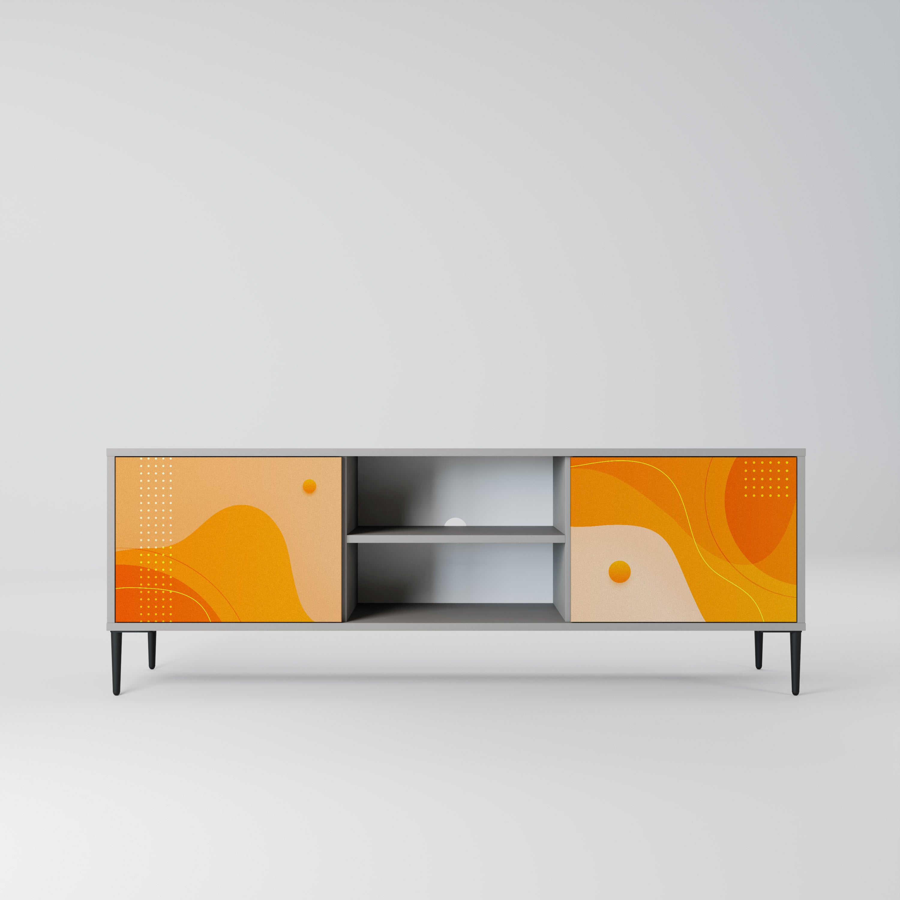 ORANGE ARRANGEMENT Szafka RTV 2-drzwiowa korpus Szary