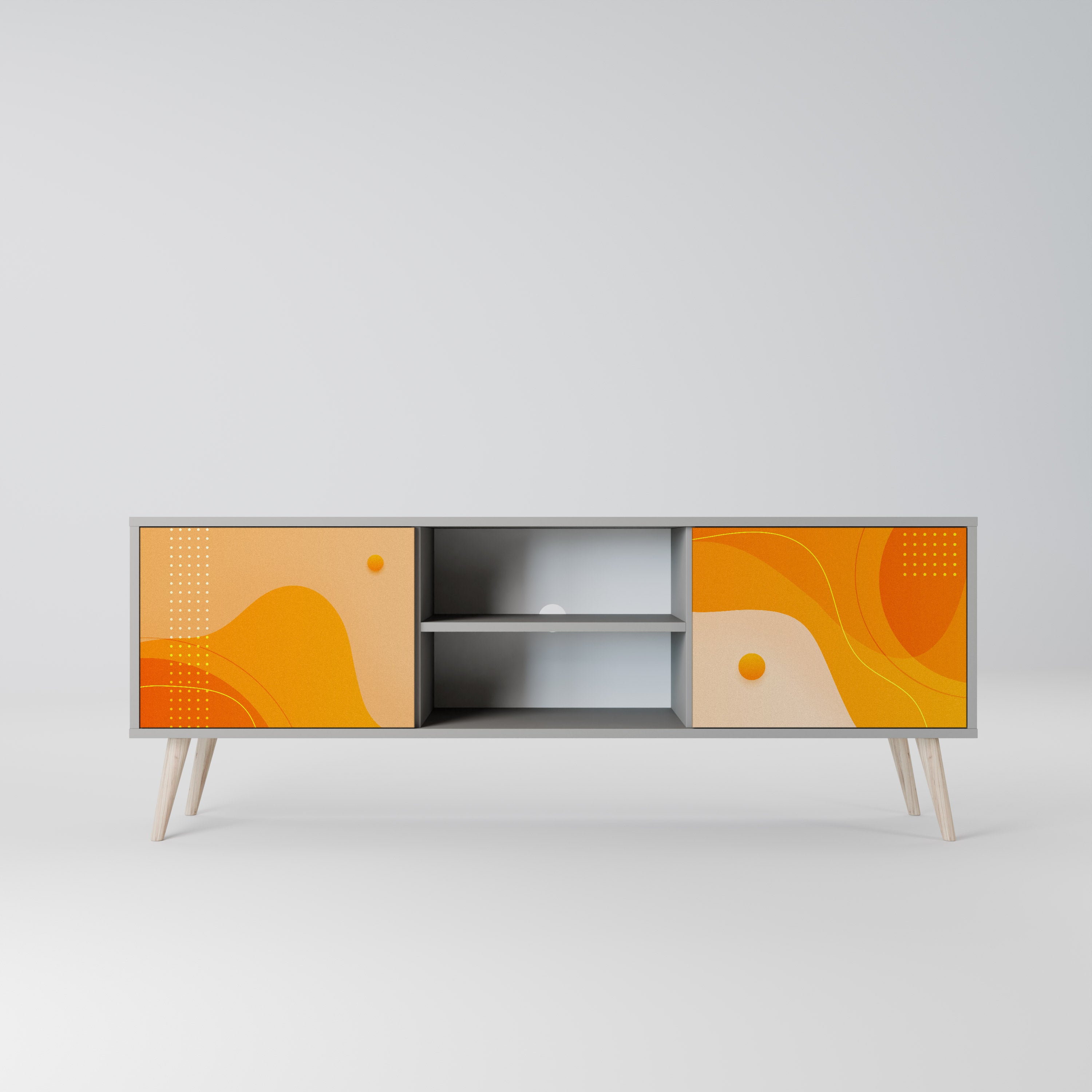 ORANGE ARRANGEMENT Szafka RTV 2-drzwiowa korpus Szary