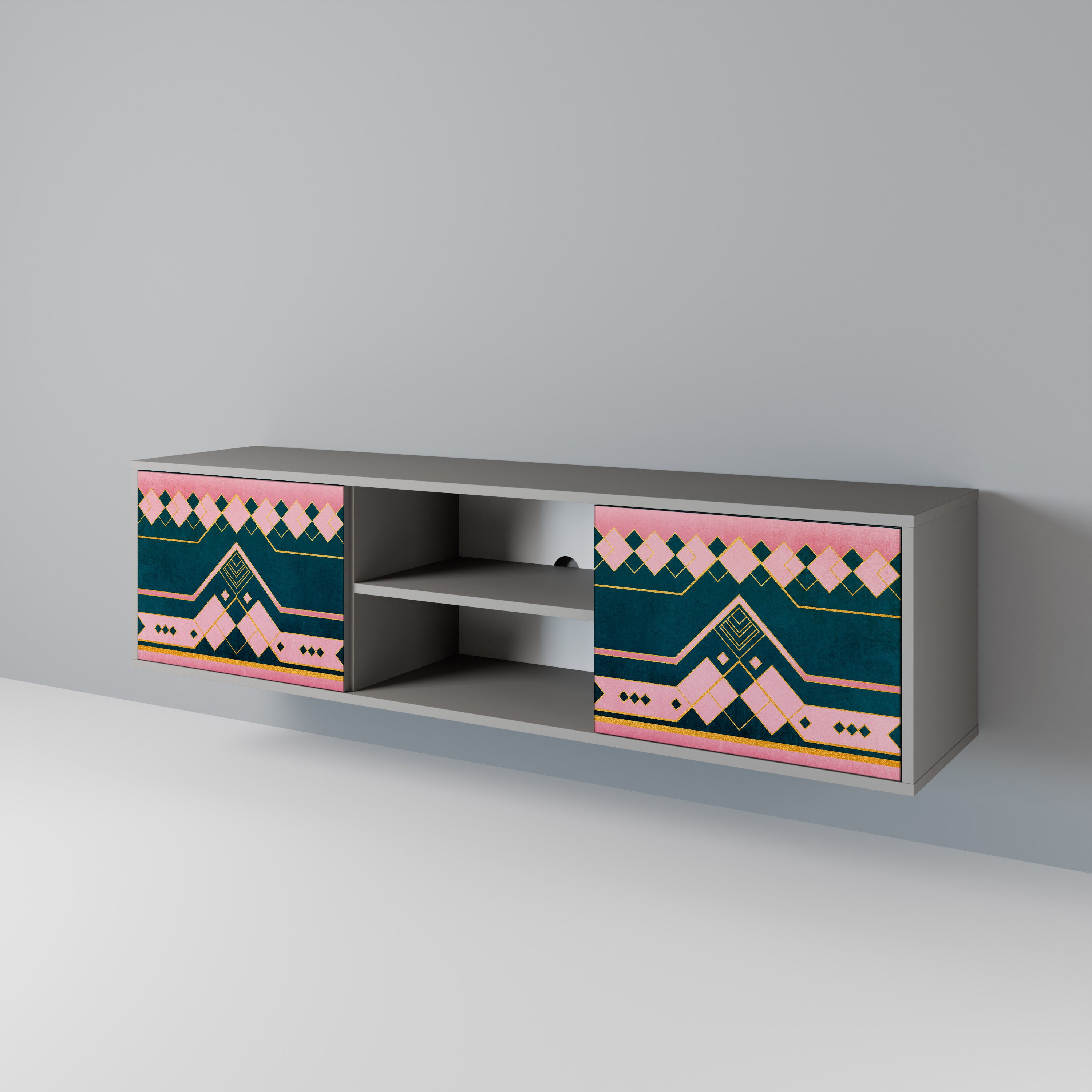 ROYAL COMPOSITION Szafka RTV 2-drzwiowa korpus Szary