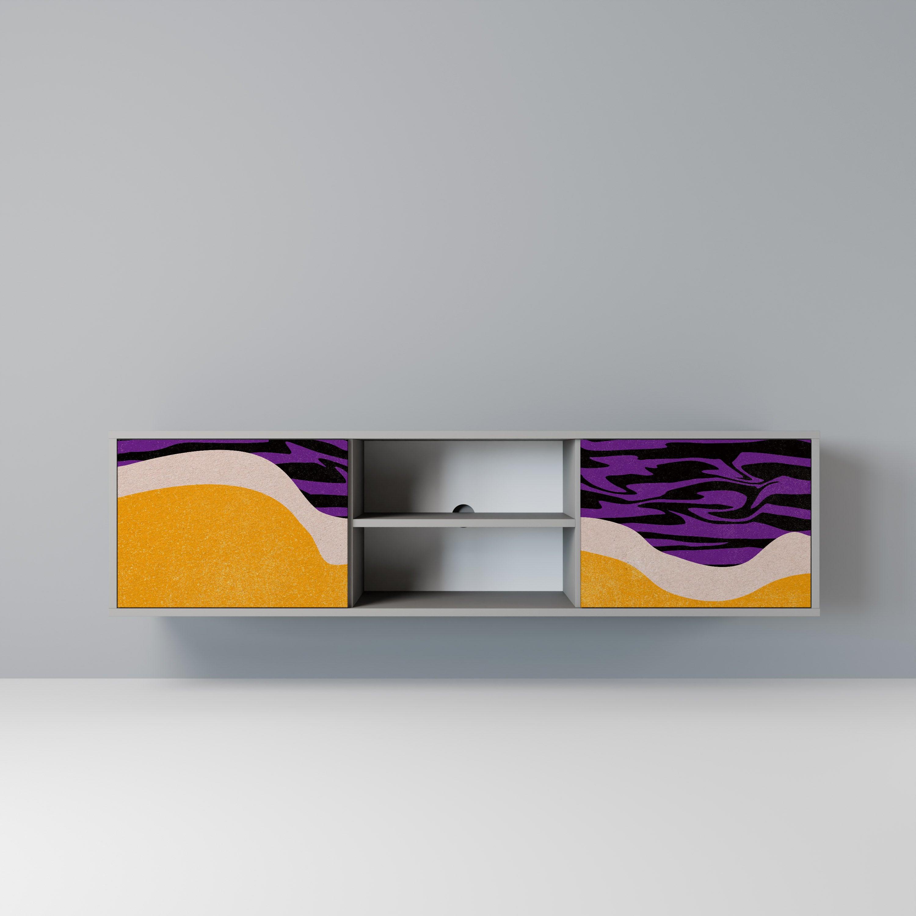 INDEPENDENT BORDER Szafka RTV 2-drzwiowa korpus Szary