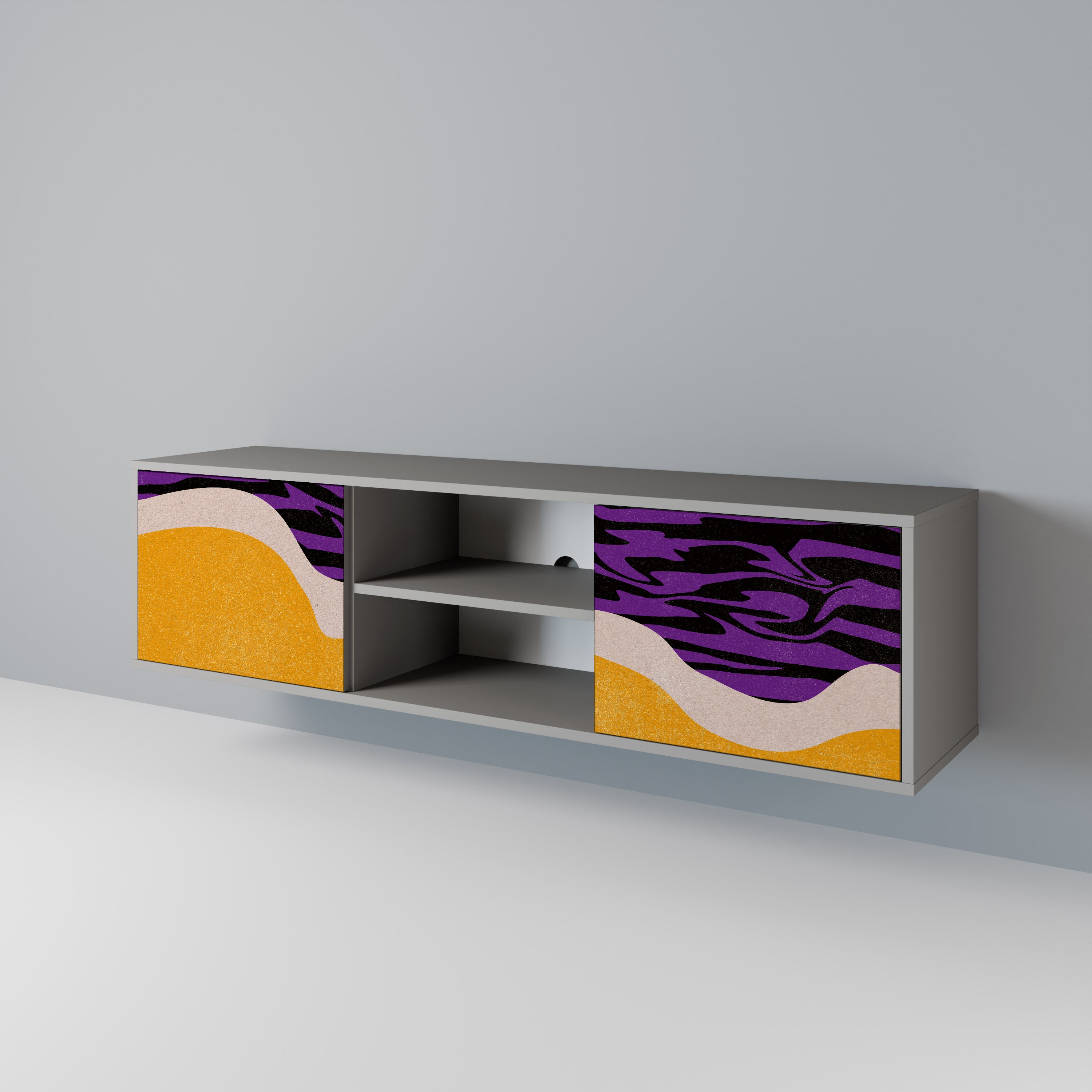 INDEPENDENT BORDER Szafka RTV 2-drzwiowa korpus Szary