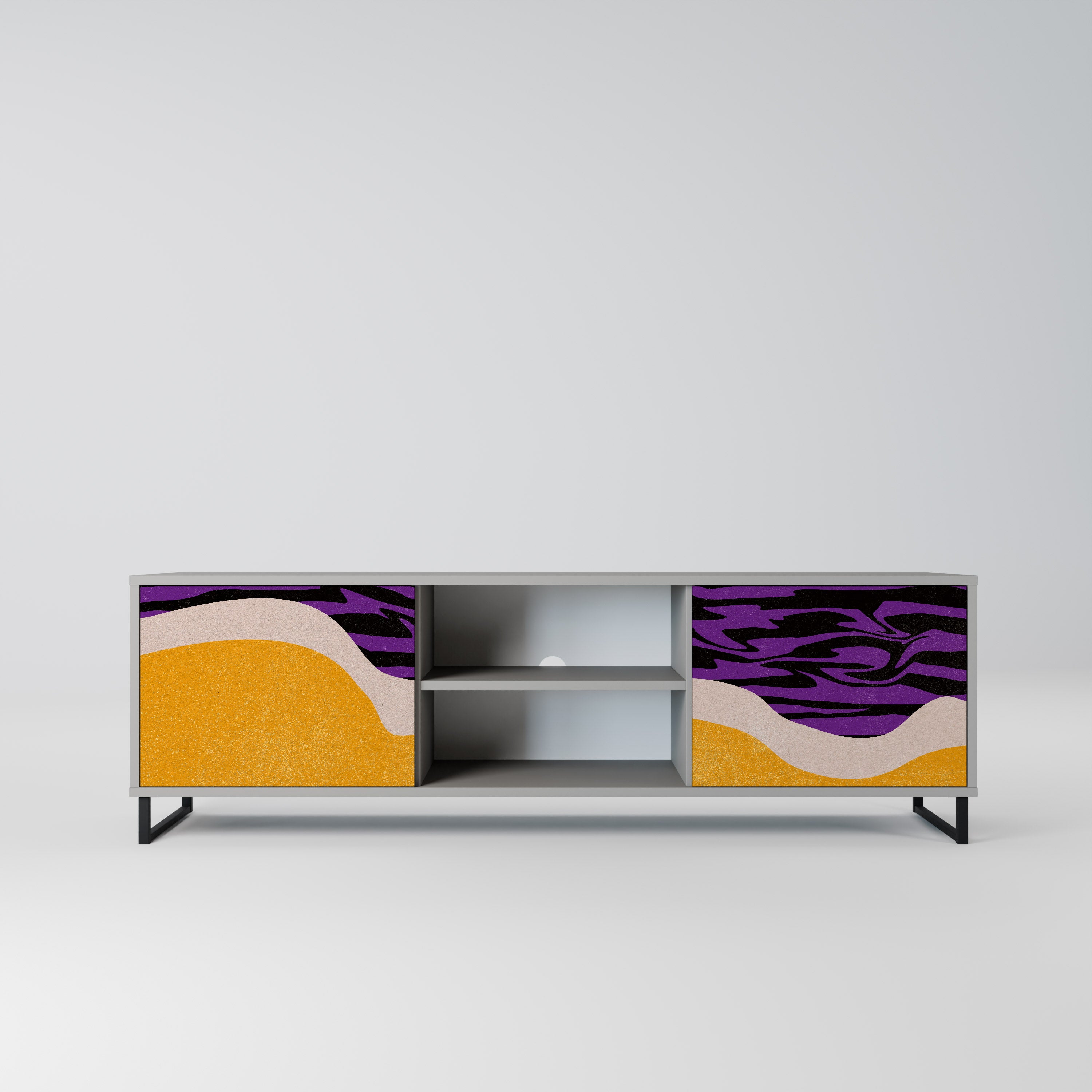 INDEPENDENT BORDER Szafka RTV 2-drzwiowa korpus Szary