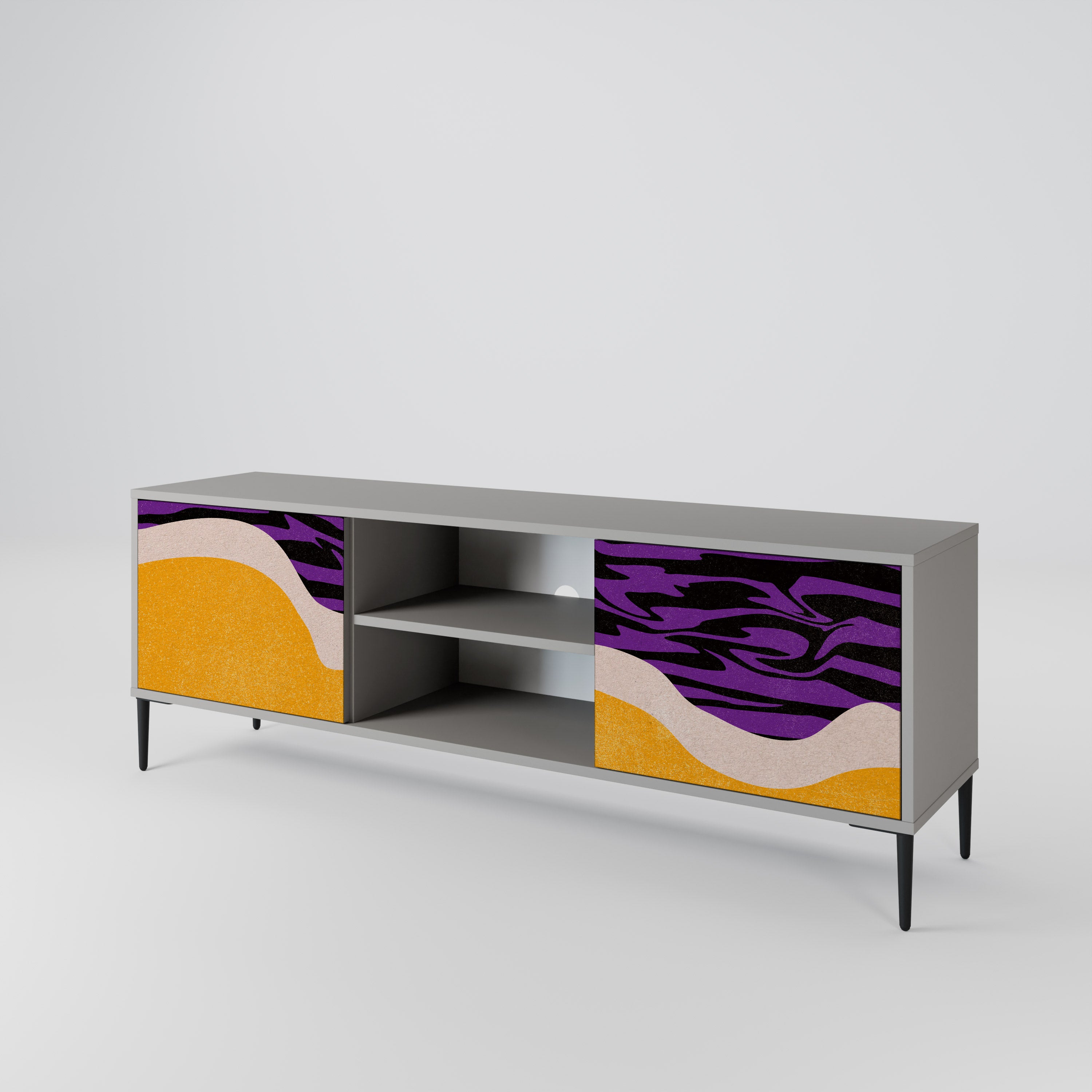 INDEPENDENT BORDER Szafka RTV 2-drzwiowa korpus Szary