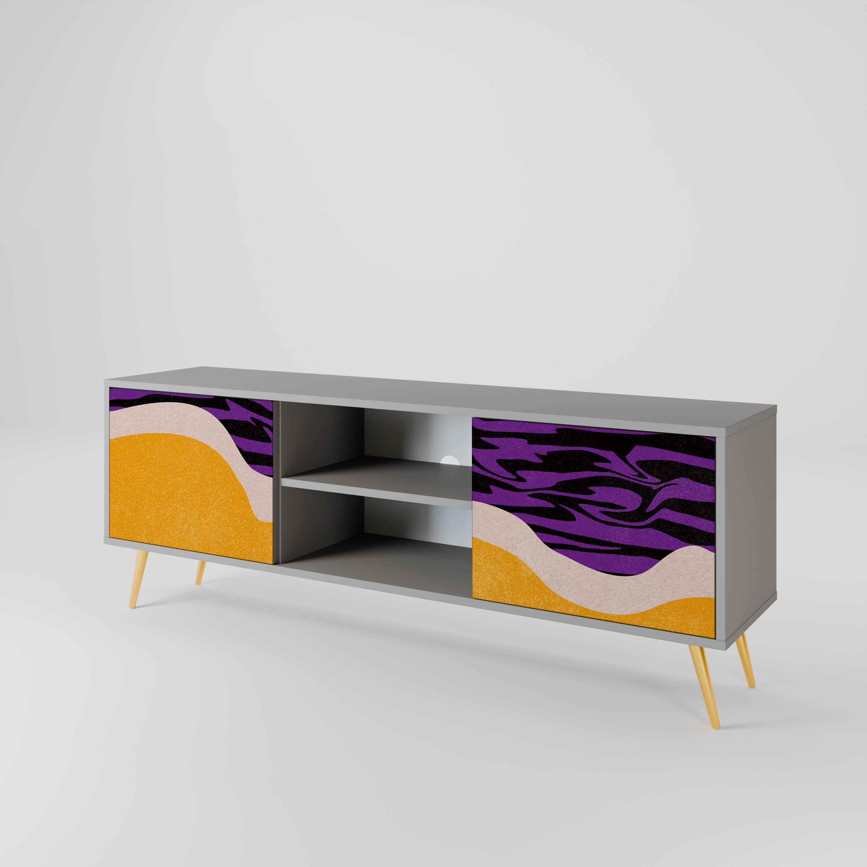 INDEPENDENT BORDER Szafka RTV 2-drzwiowa korpus Szary