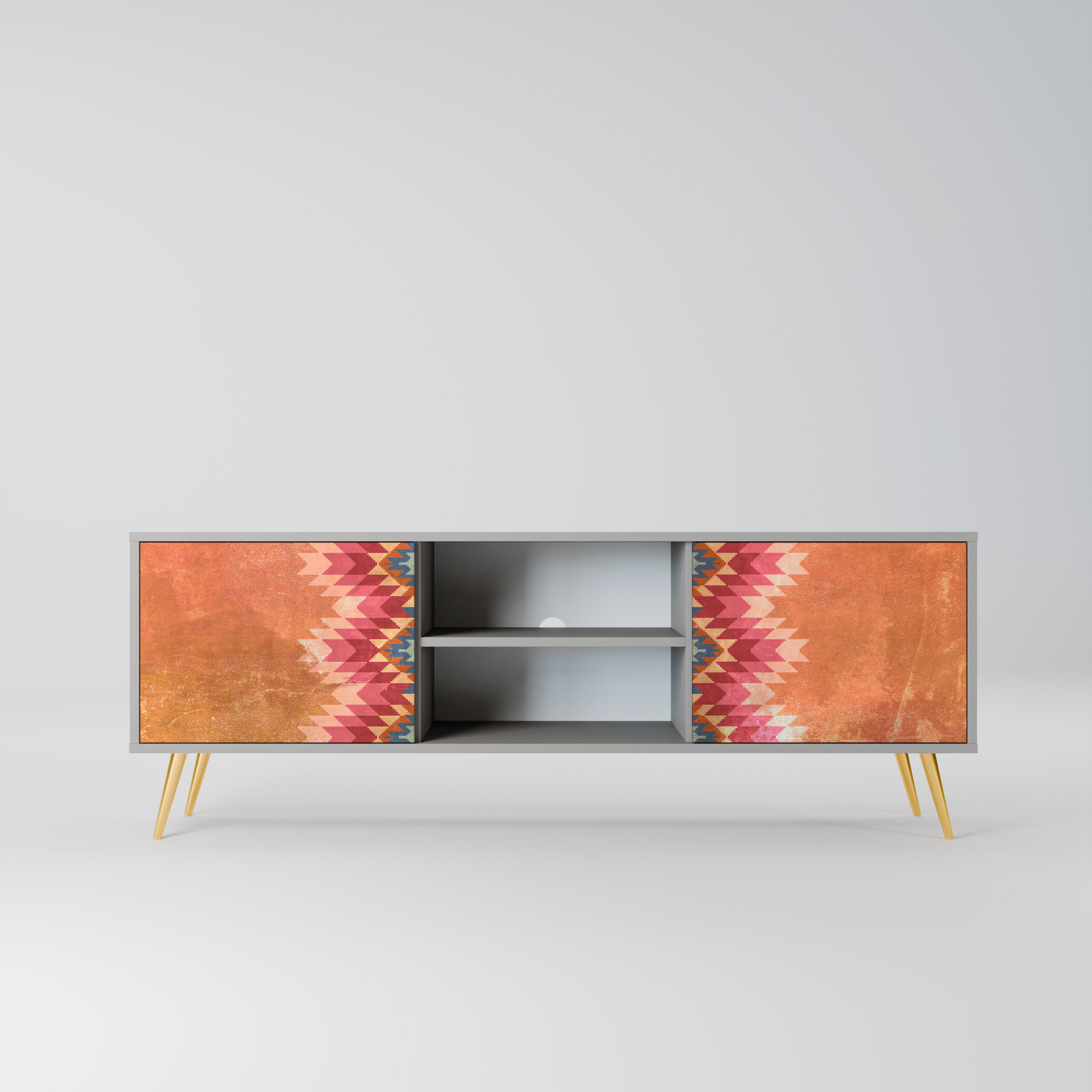 INDIAN FOLK Szafka RTV 2-drzwiowa korpus Szary