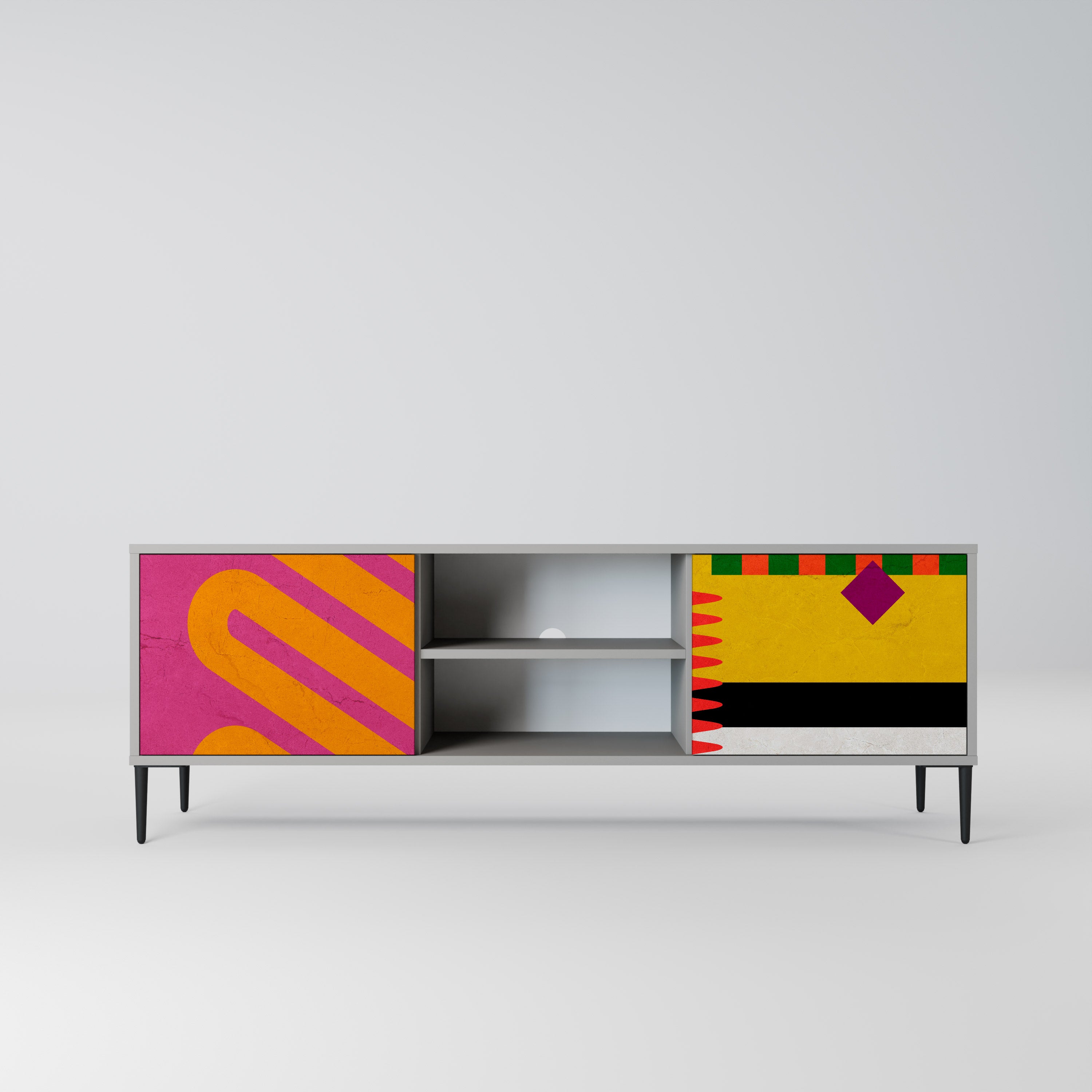 VIVID ART Szafka RTV 2-drzwiowa korpus Szary