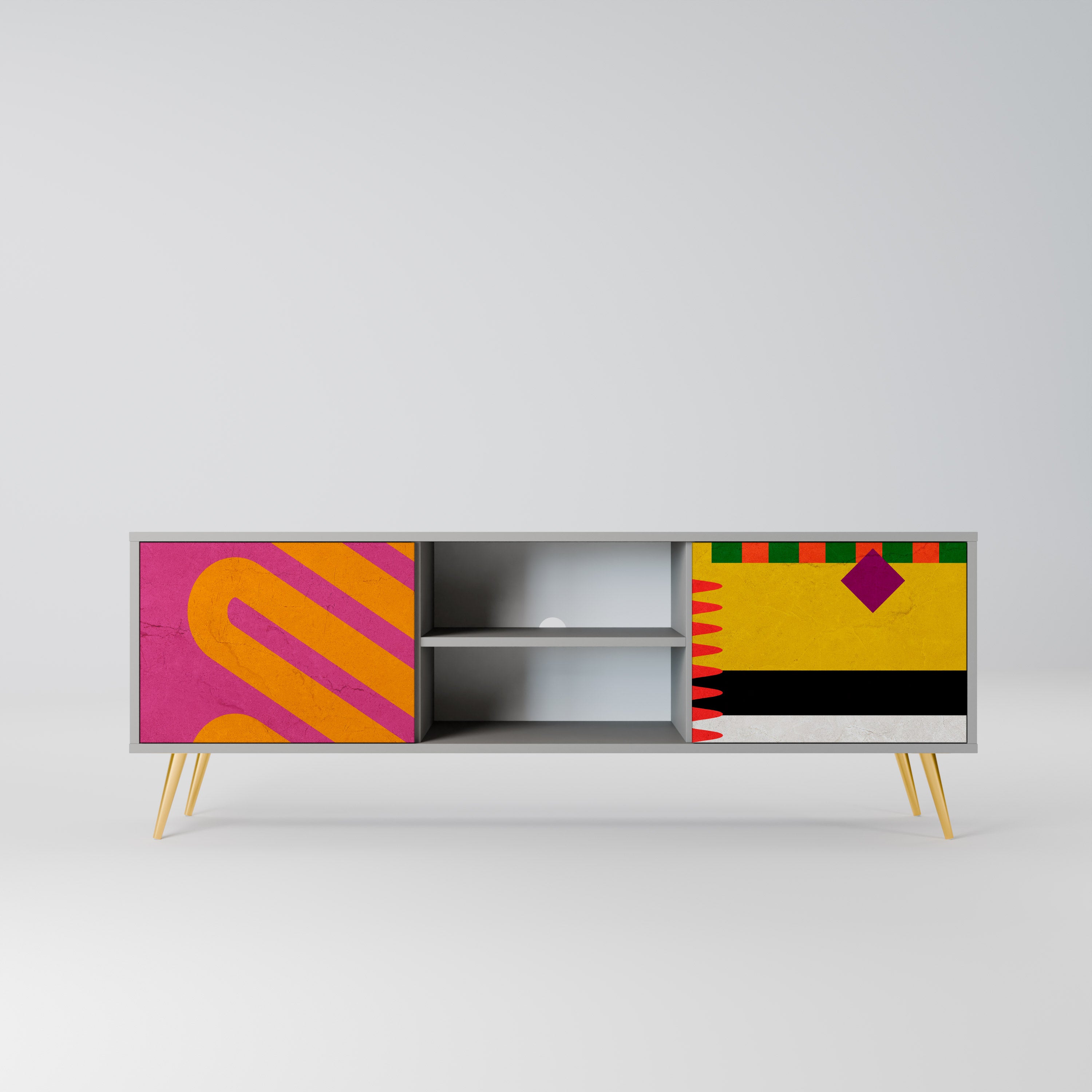 VIVID ART Szafka RTV 2-drzwiowa korpus Szary