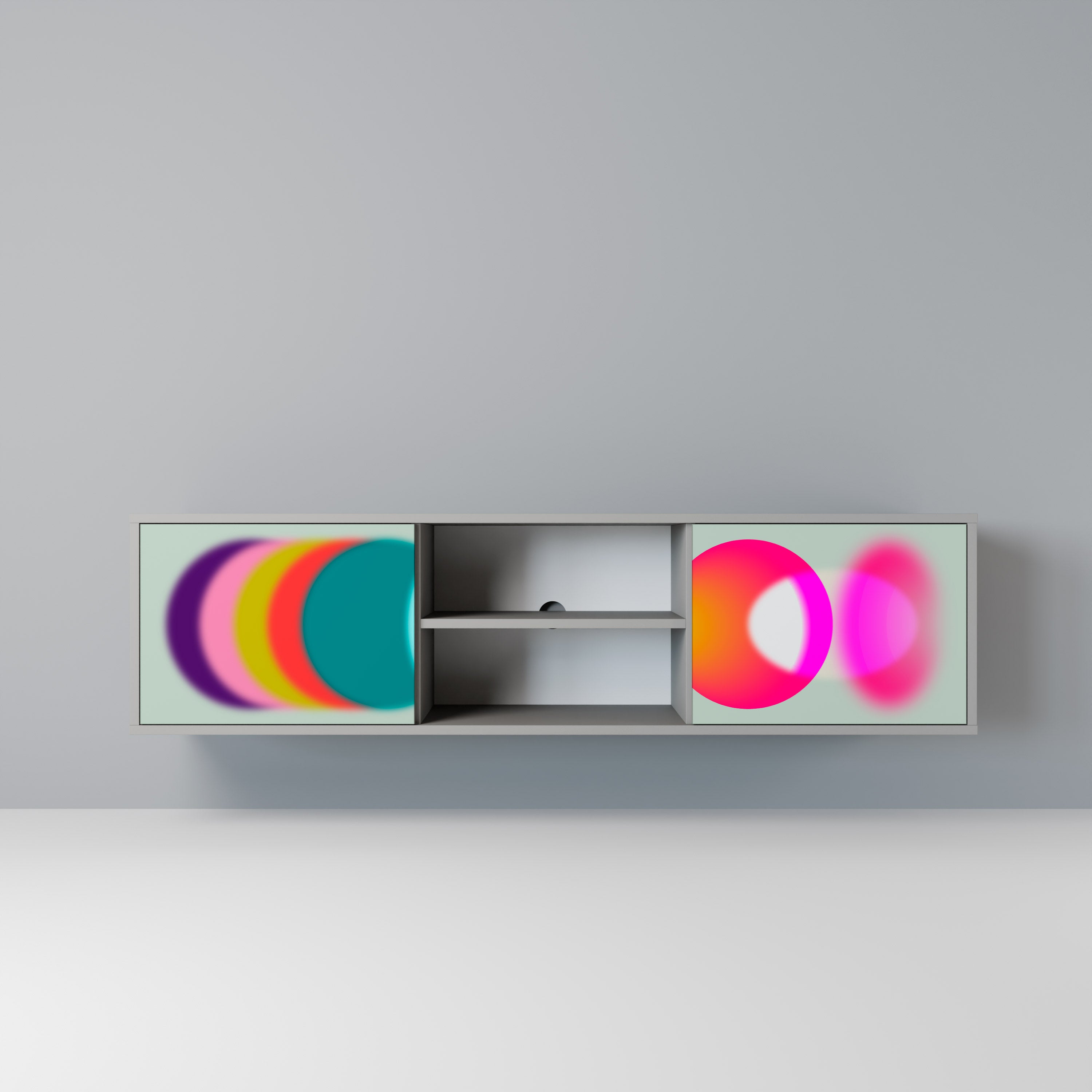 SYMPHONY OF COLORS Szafka RTV 2-drzwiowa korpus Szary
