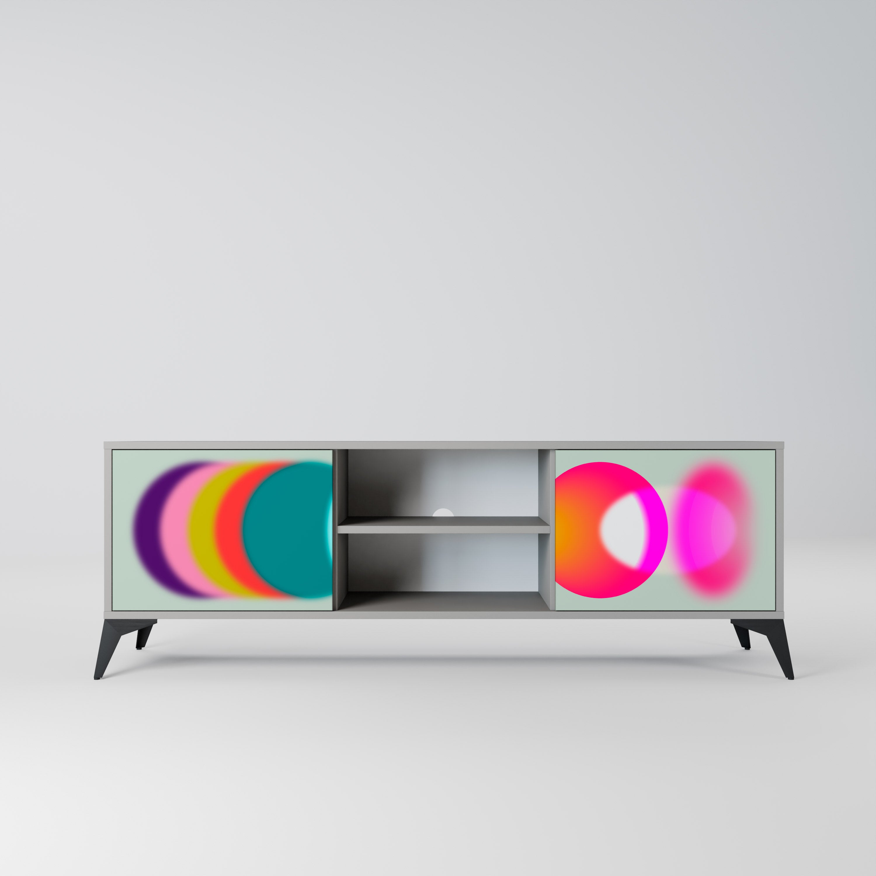 SYMPHONY OF COLORS Szafka RTV 2-drzwiowa korpus Szary