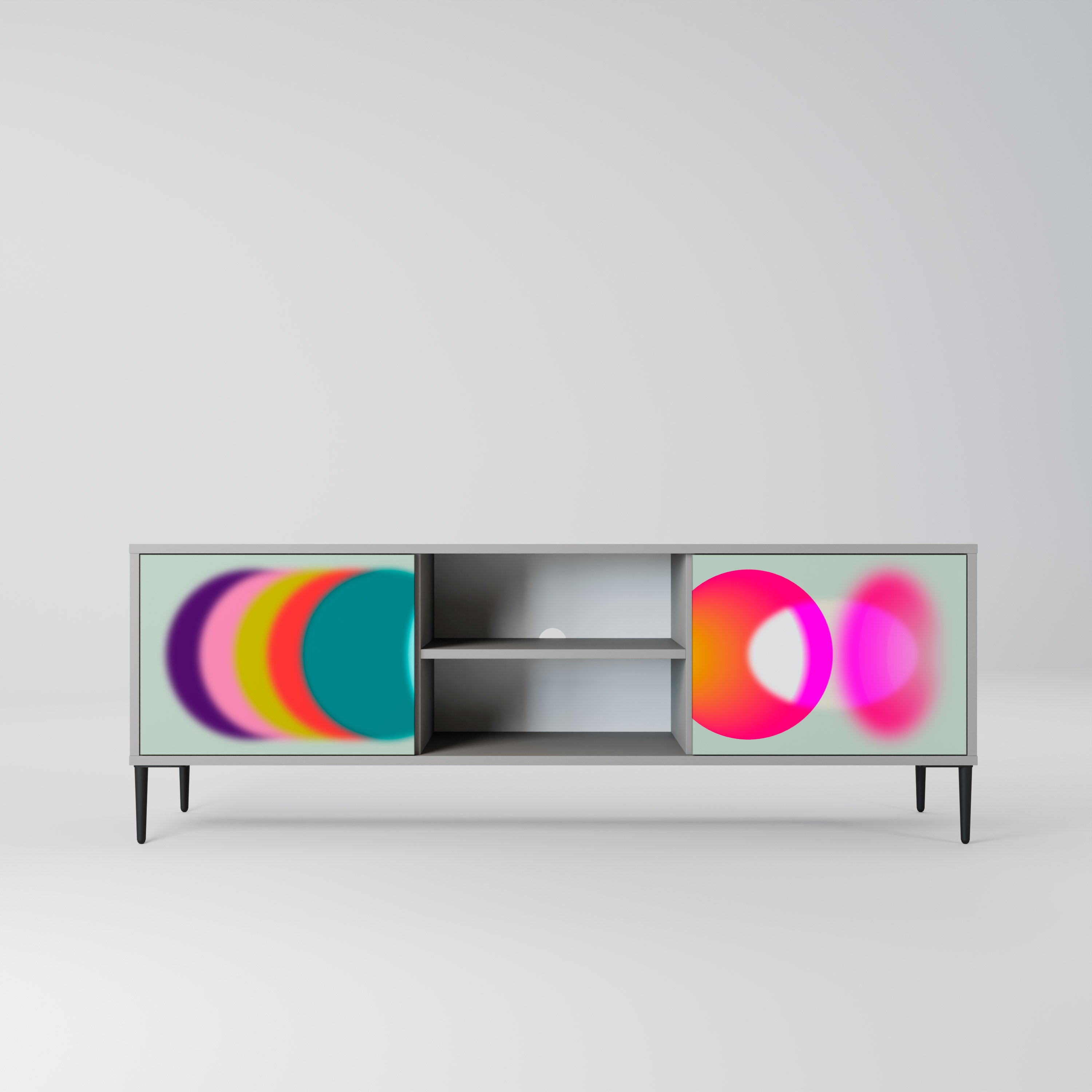 SYMPHONY OF COLORS Szafka RTV 2-drzwiowa korpus Szary