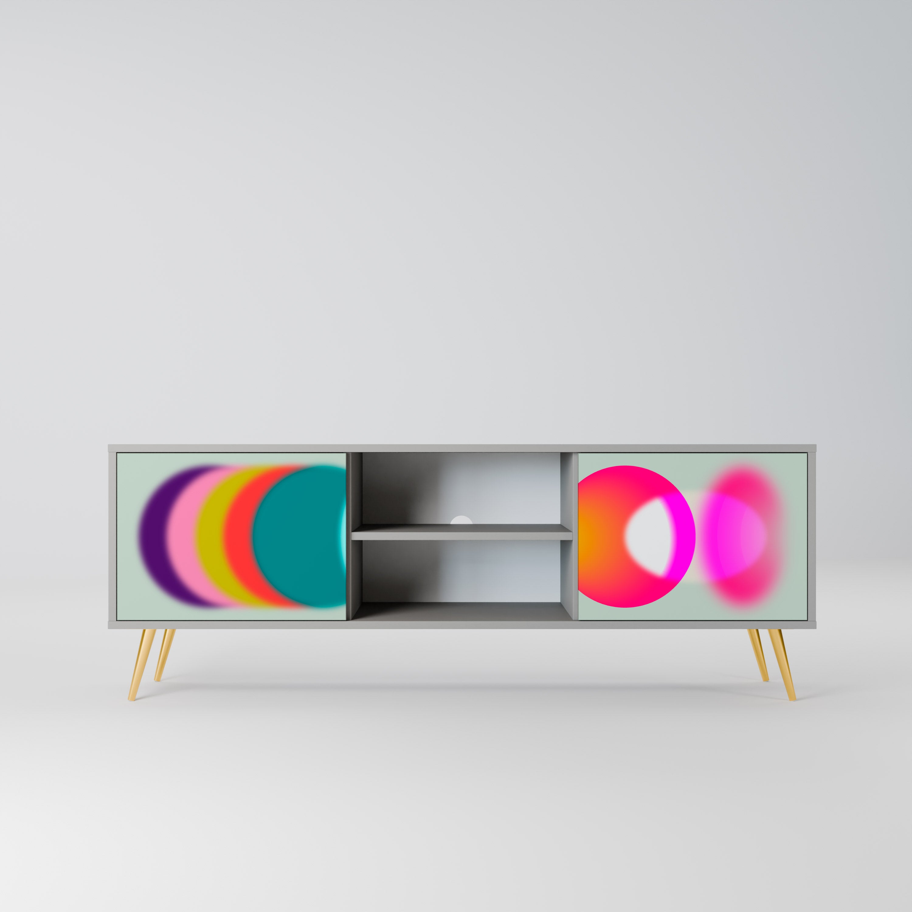 SYMPHONY OF COLORS Szafka RTV 2-drzwiowa korpus Szary