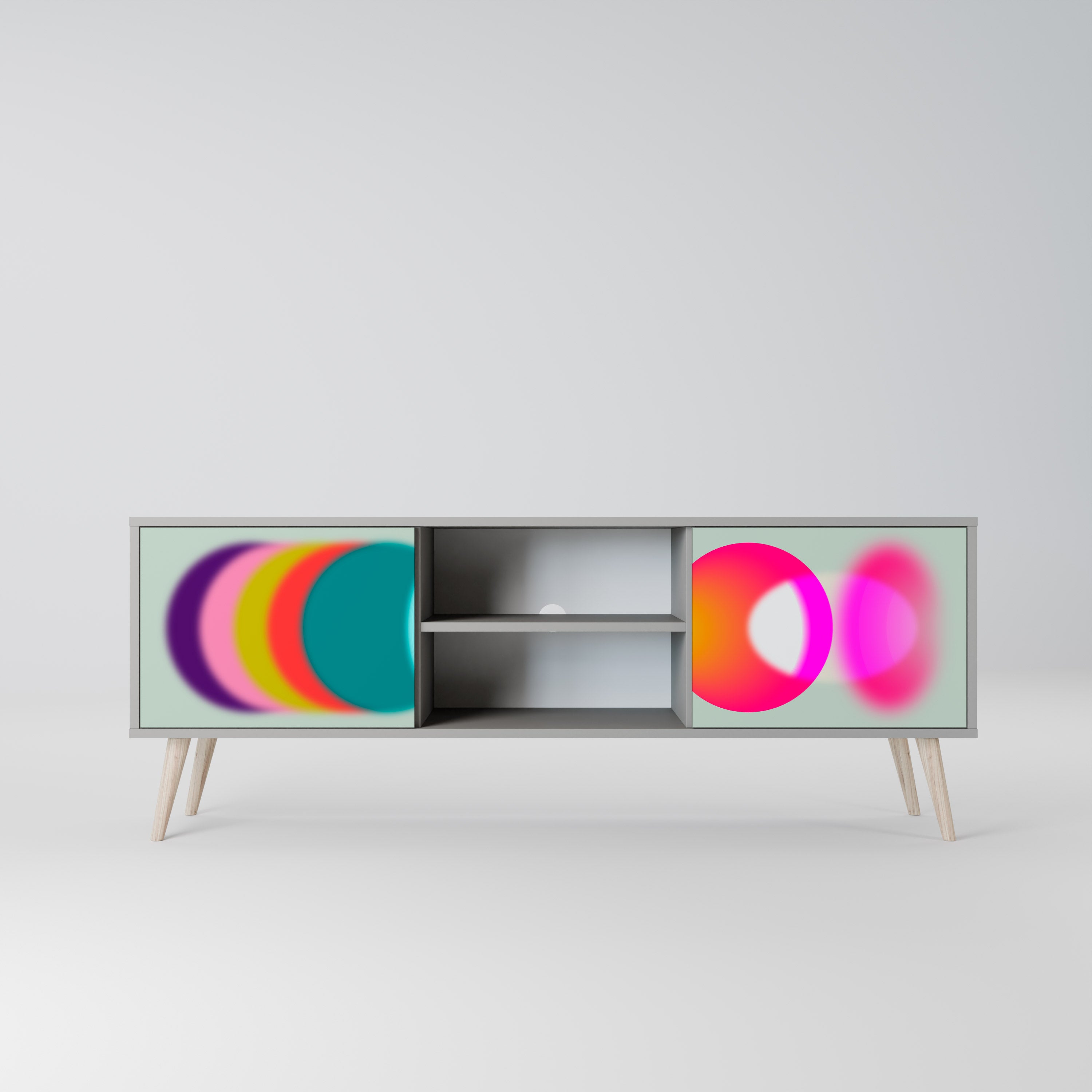 SYMPHONY OF COLORS Szafka RTV 2-drzwiowa korpus Szary