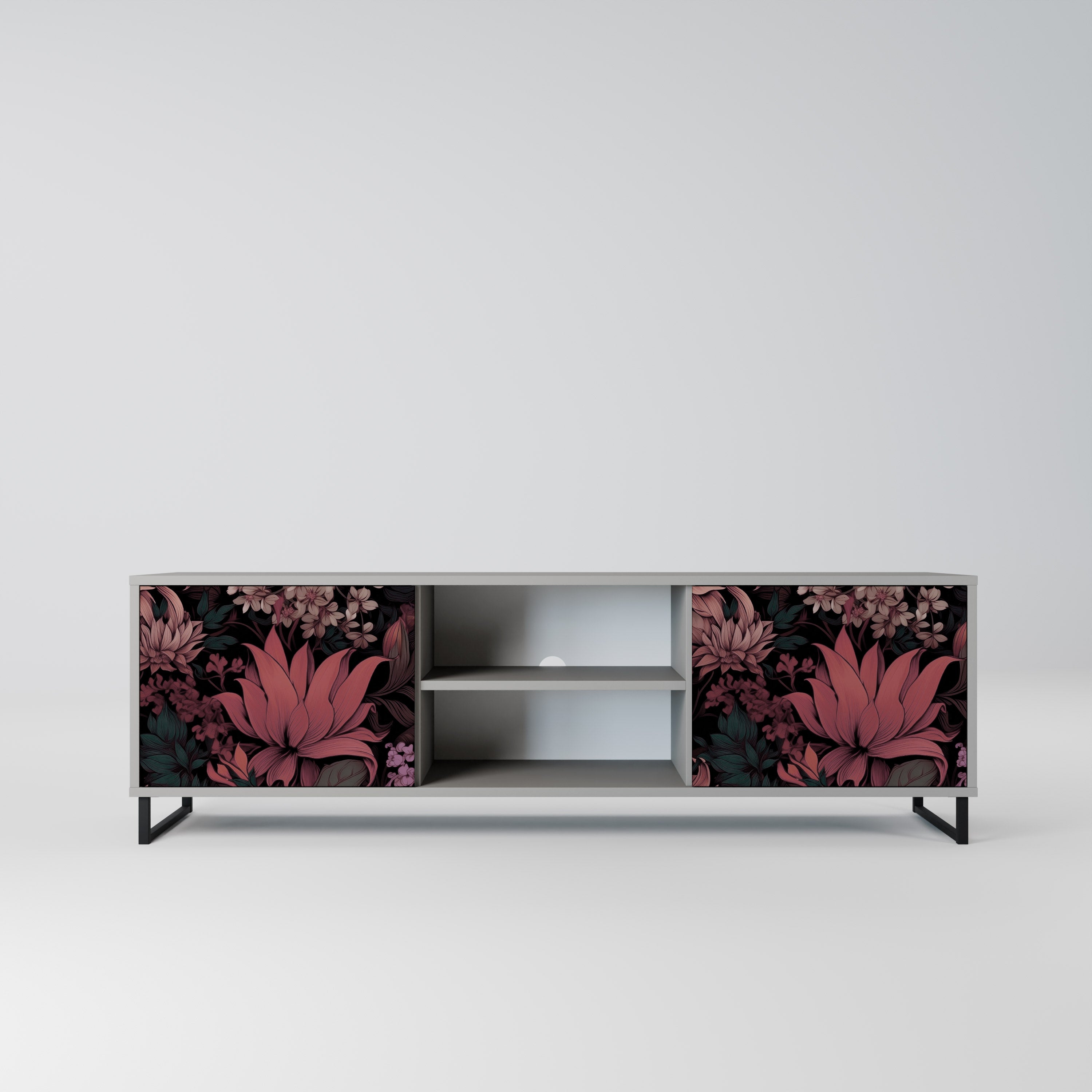 FLORAL WHISPER Szafka RTV 2-drzwiowa korpus Szary