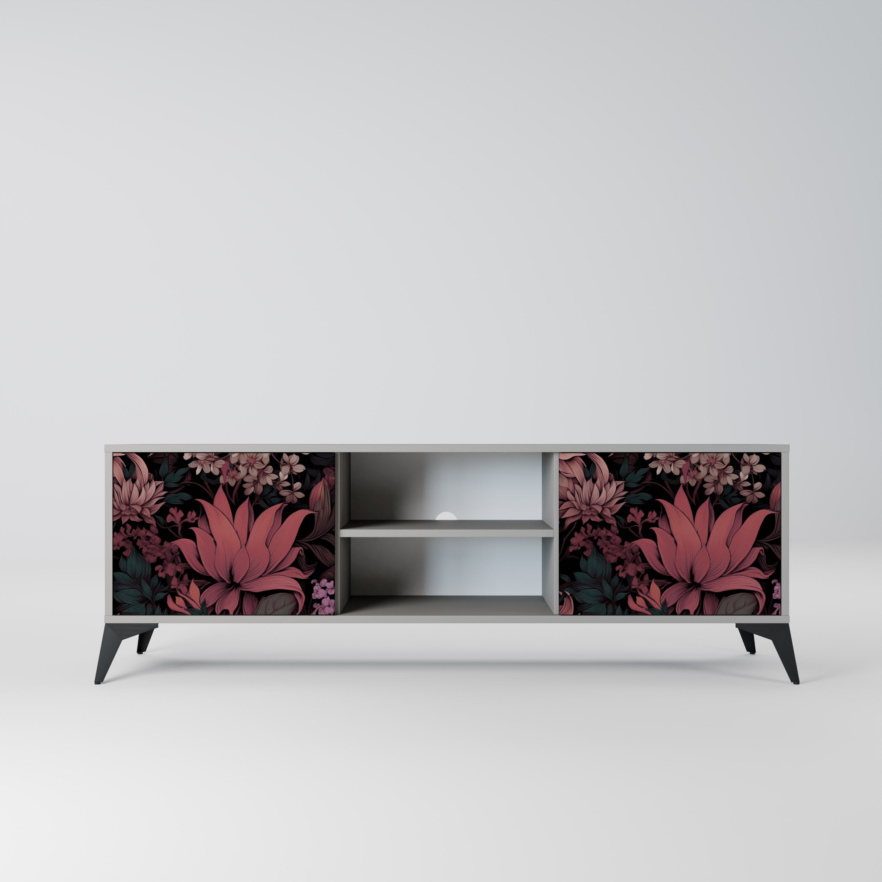FLORAL WHISPER Szafka RTV 2-drzwiowa korpus Szary