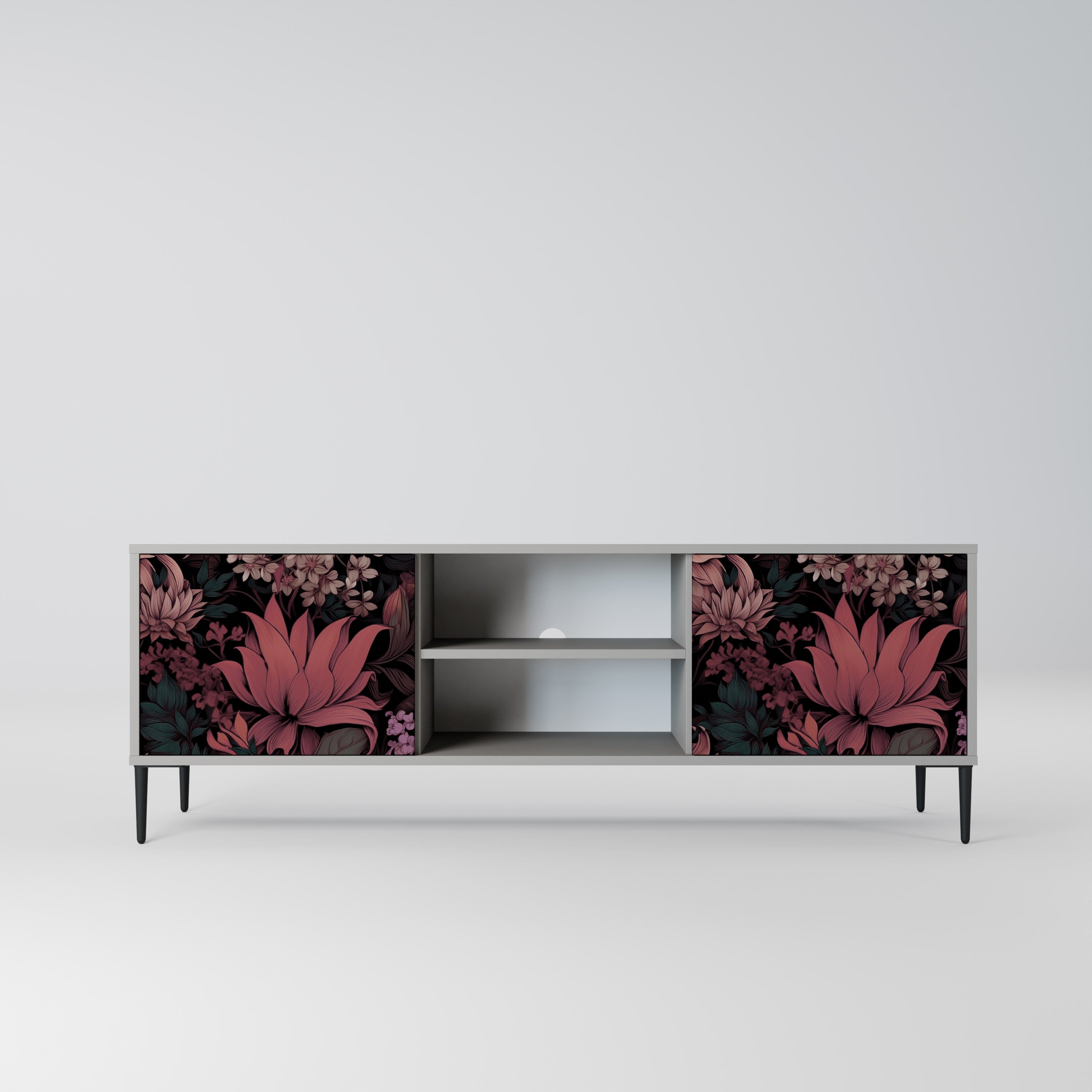 FLORAL WHISPER Szafka RTV 2-drzwiowa korpus Szary