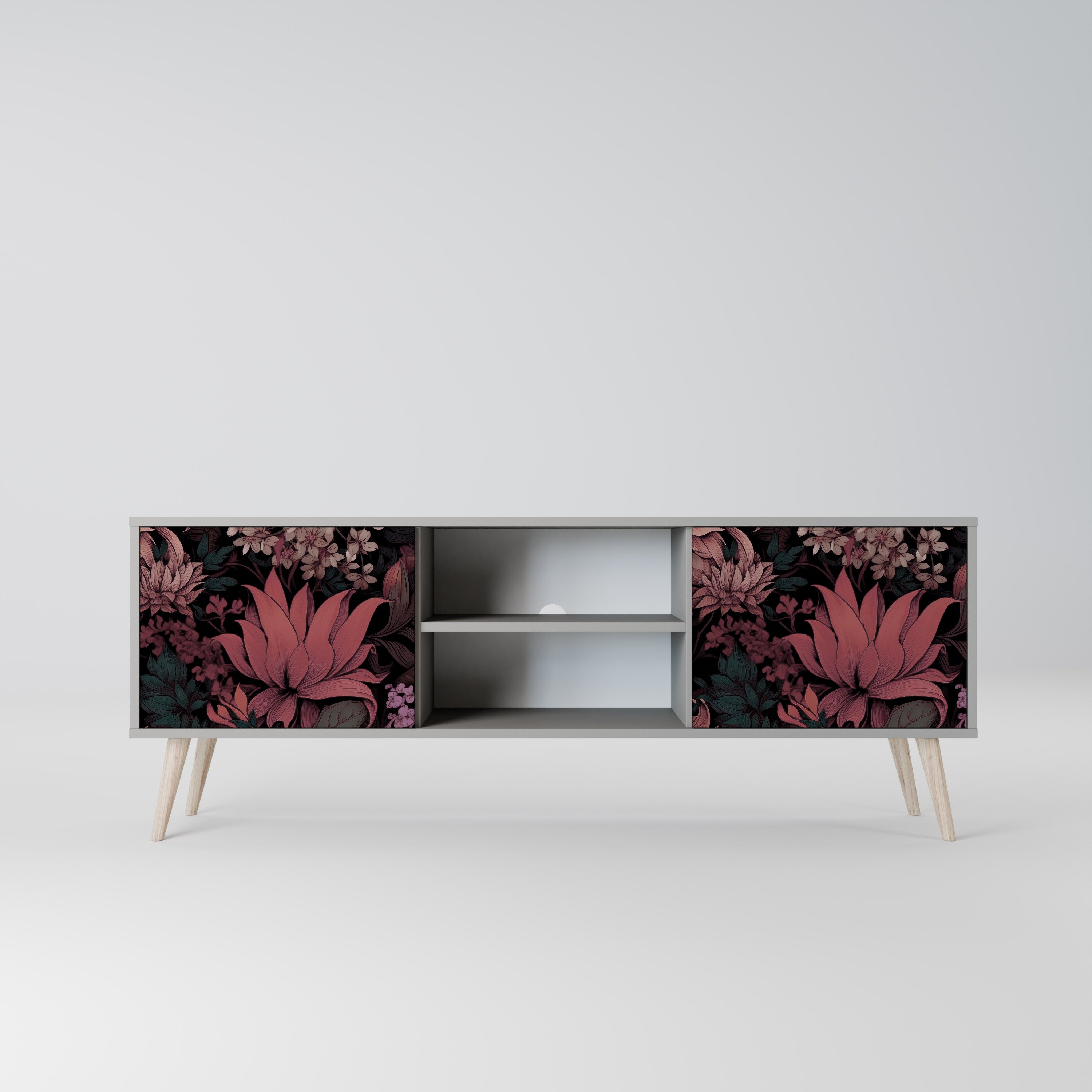 FLORAL WHISPER Szafka RTV 2-drzwiowa korpus Szary