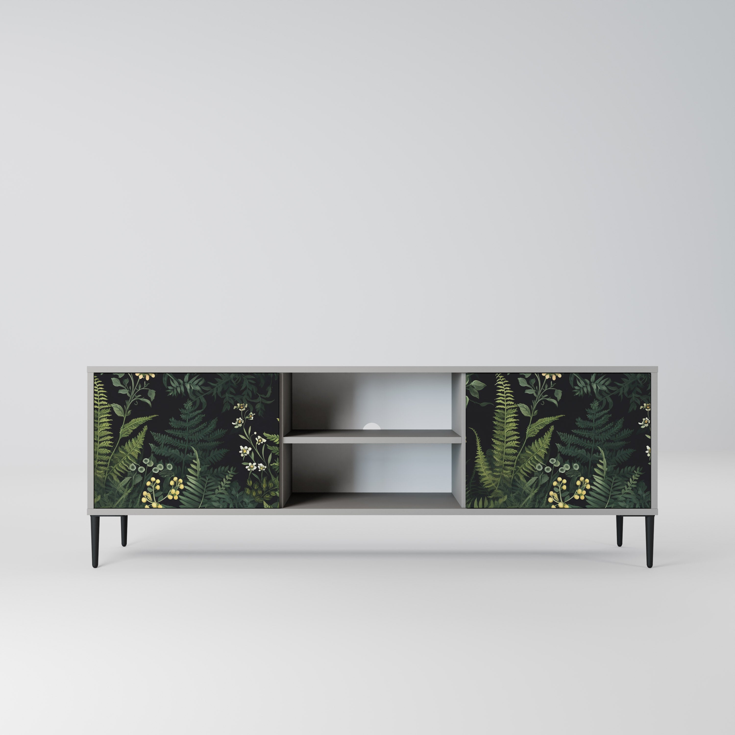 FERN FLOWERS Szafka RTV 2-drzwiowa korpus Szary