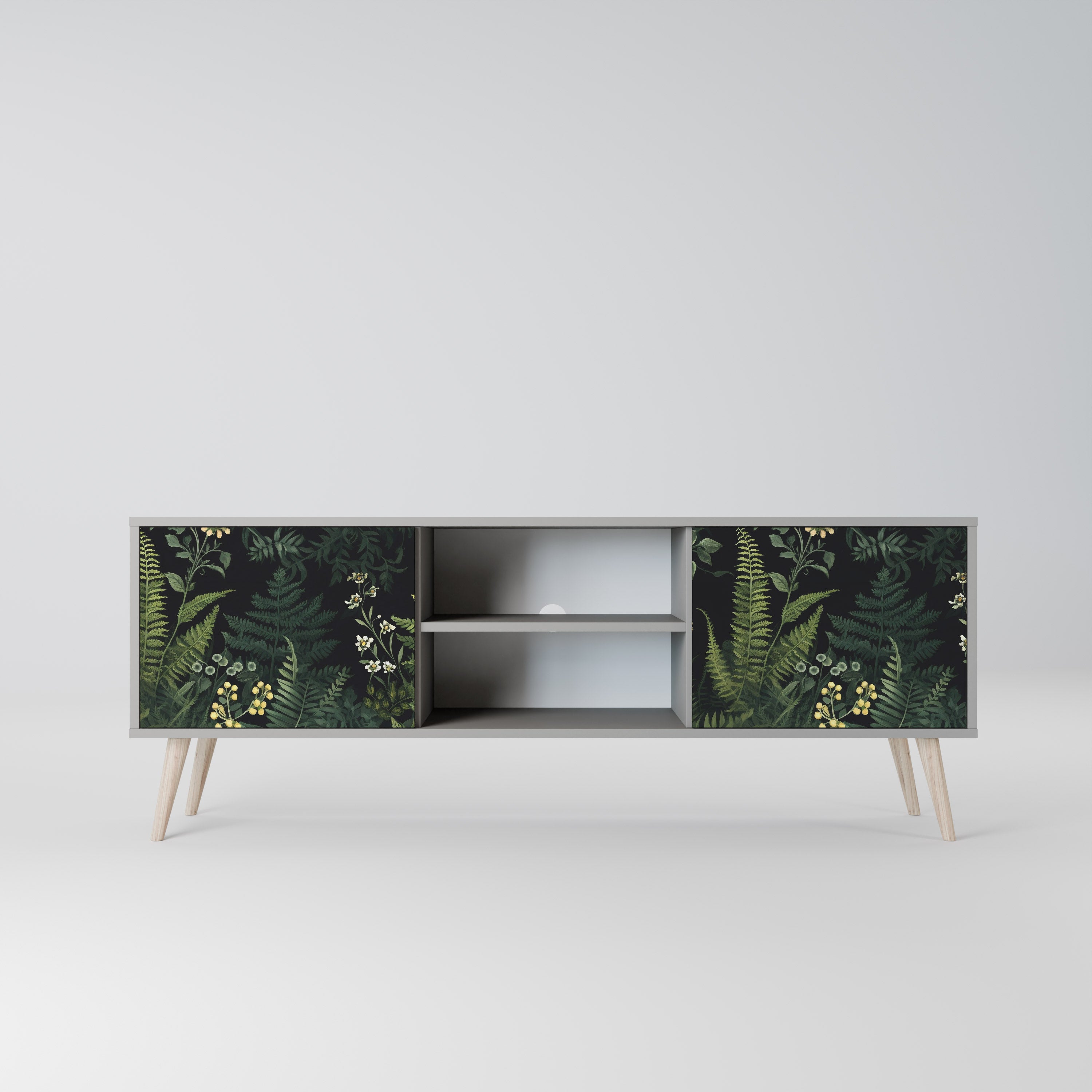 FERN FLOWERS Szafka RTV 2-drzwiowa korpus Szary