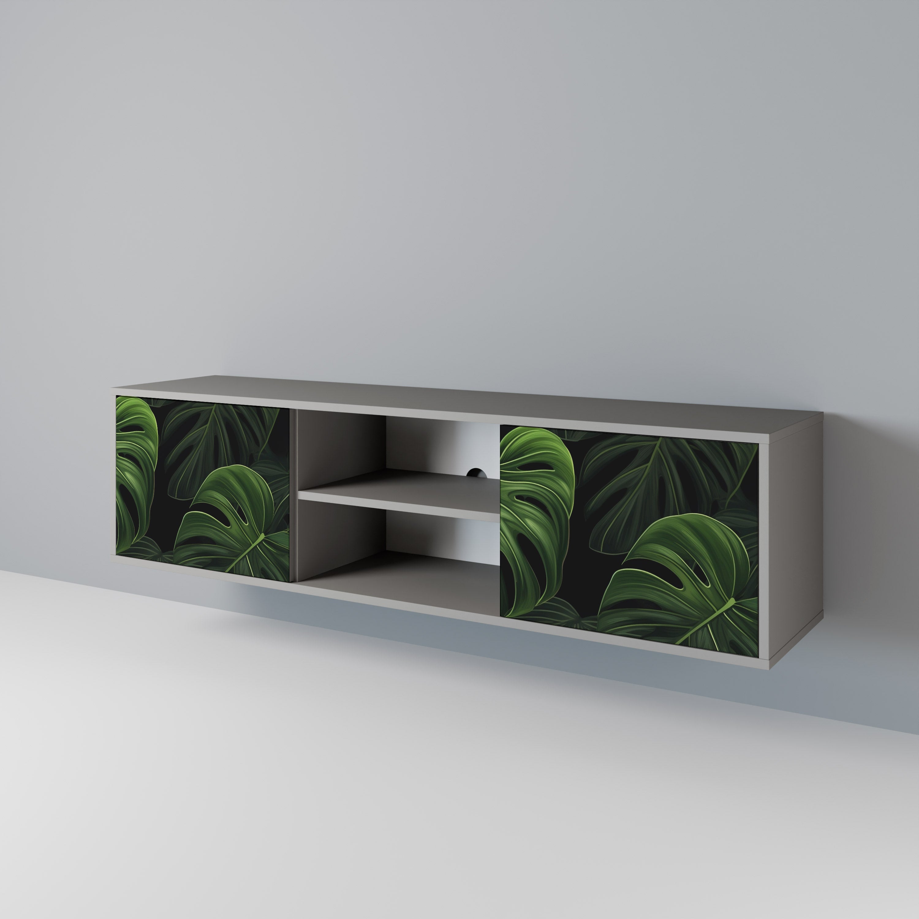 INFINITE MONSTERA Szafka RTV 2-drzwiowa korpus Szary
