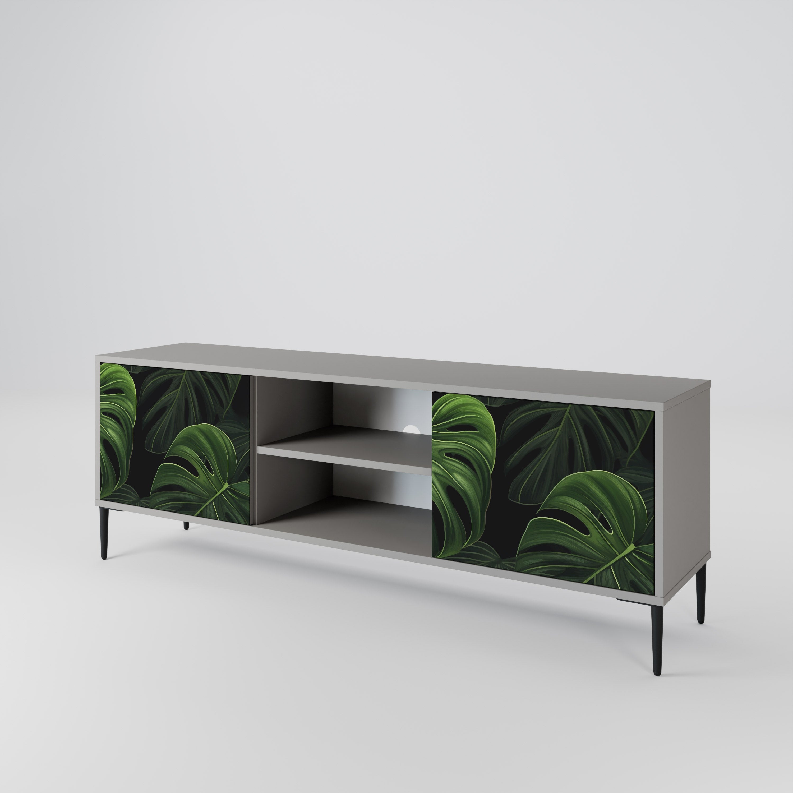 INFINITE MONSTERA Szafka RTV 2-drzwiowa korpus Szary
