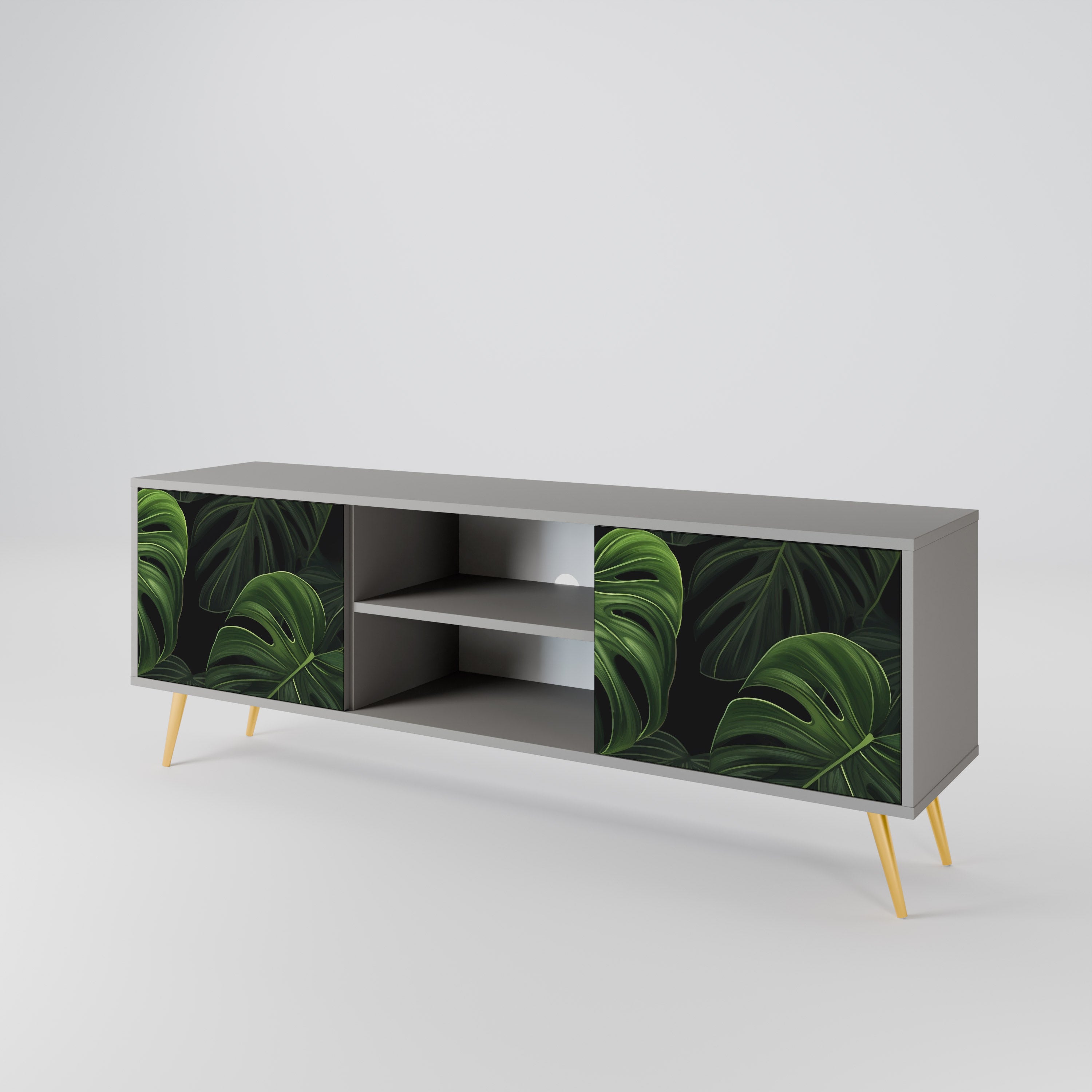 INFINITE MONSTERA Szafka RTV 2-drzwiowa korpus Szary