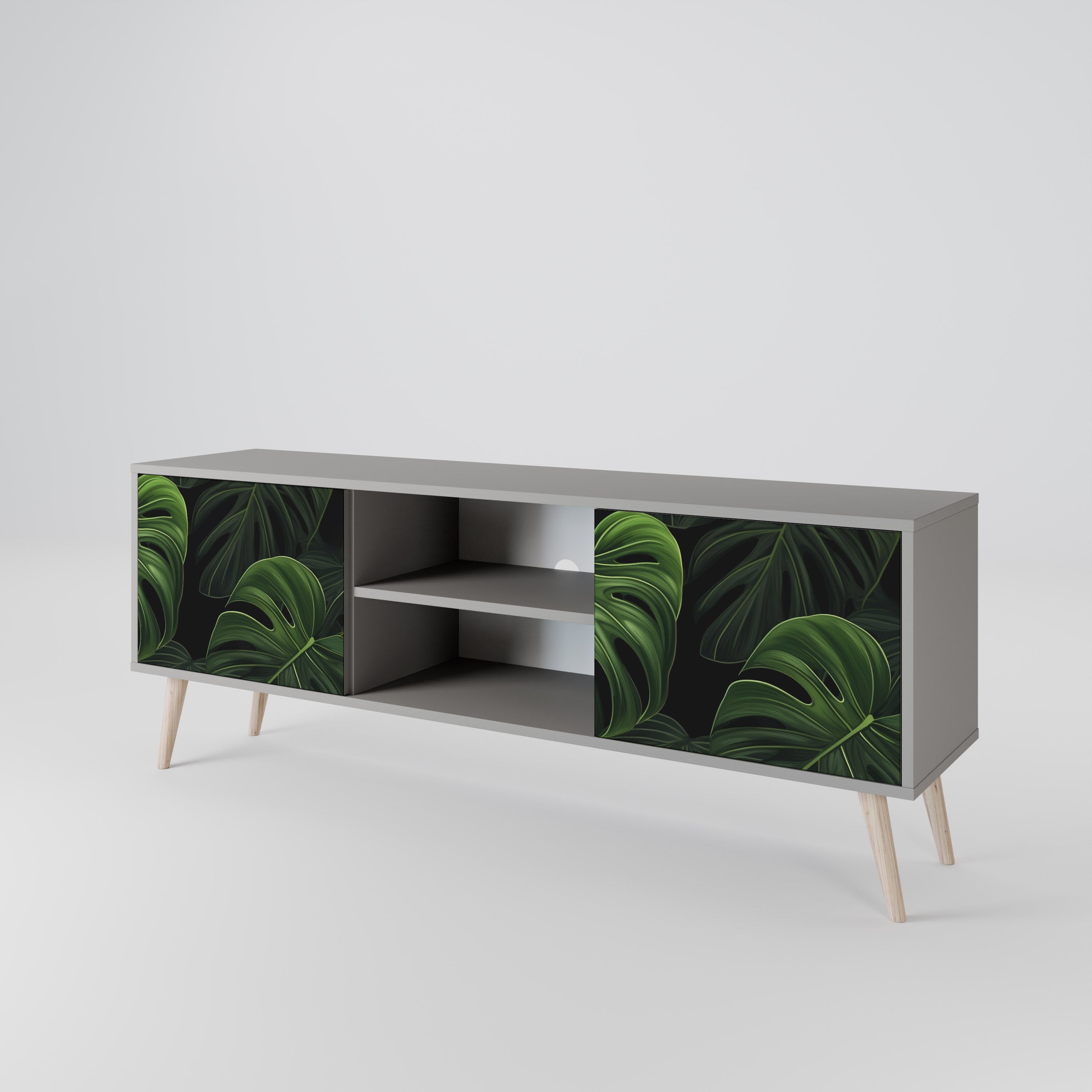INFINITE MONSTERA Szafka RTV 2-drzwiowa korpus Szary