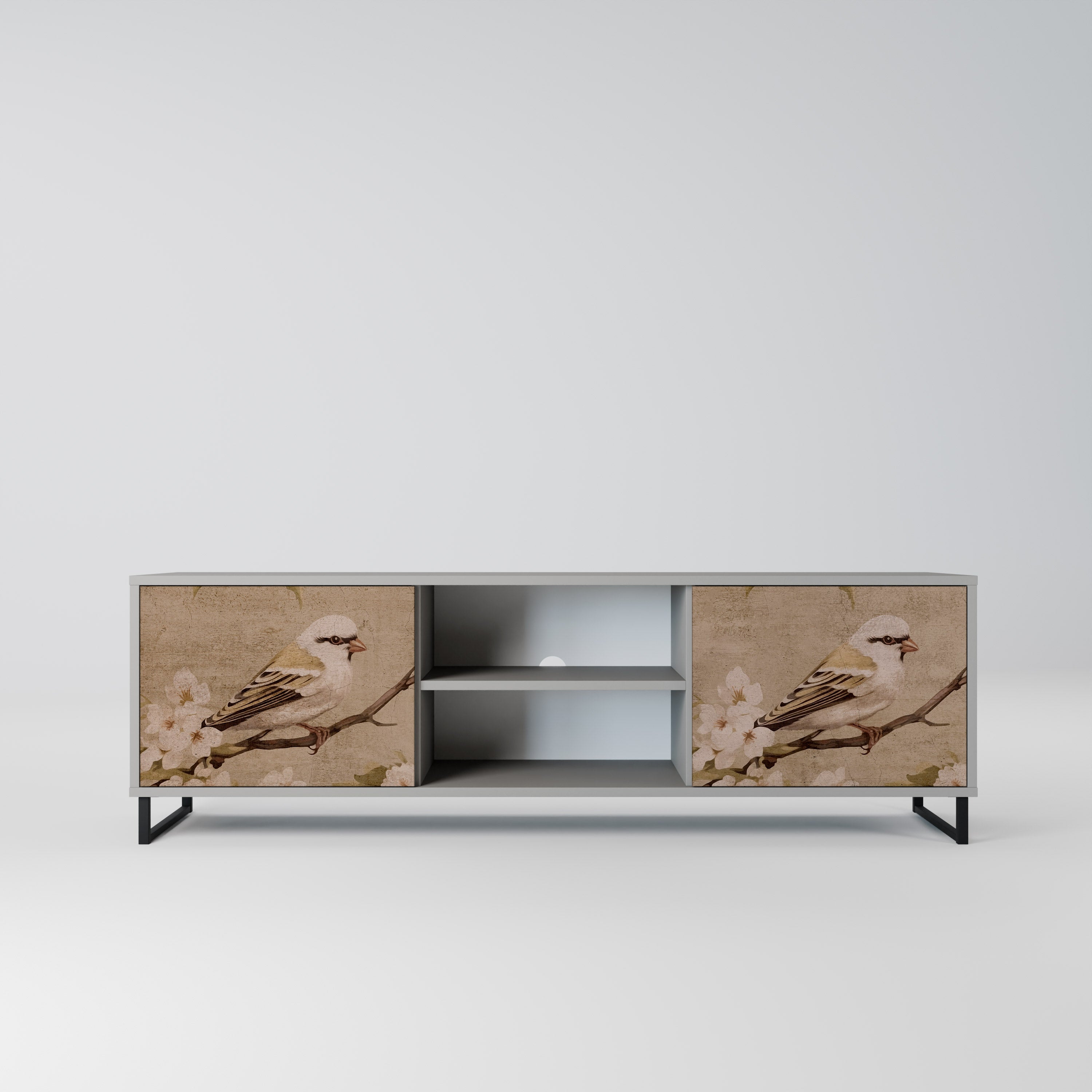 PETAL DISTINGUISH Szafka RTV 2-drzwiowa korpus Szary