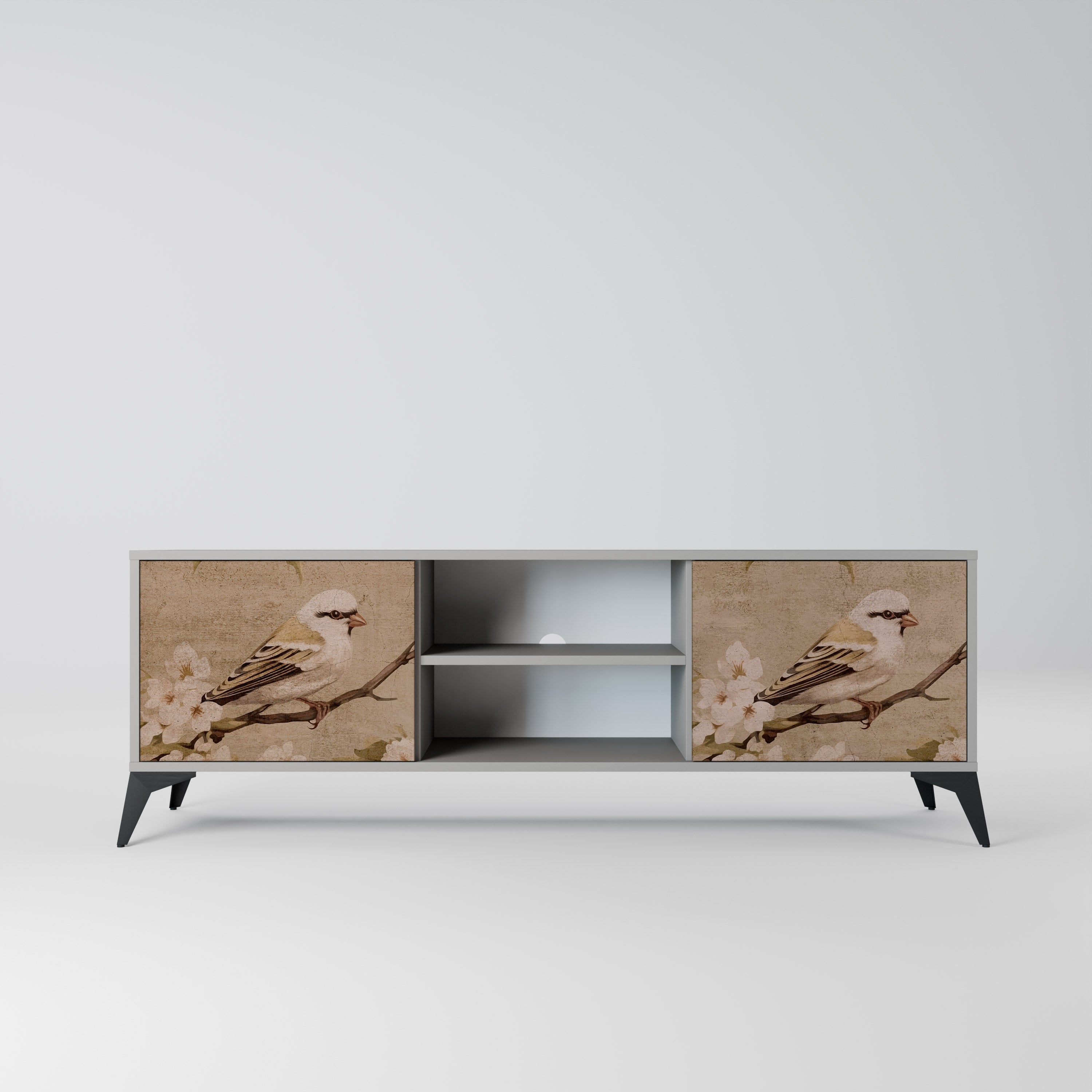 PETAL DISTINGUISH Szafka RTV 2-drzwiowa korpus Szary