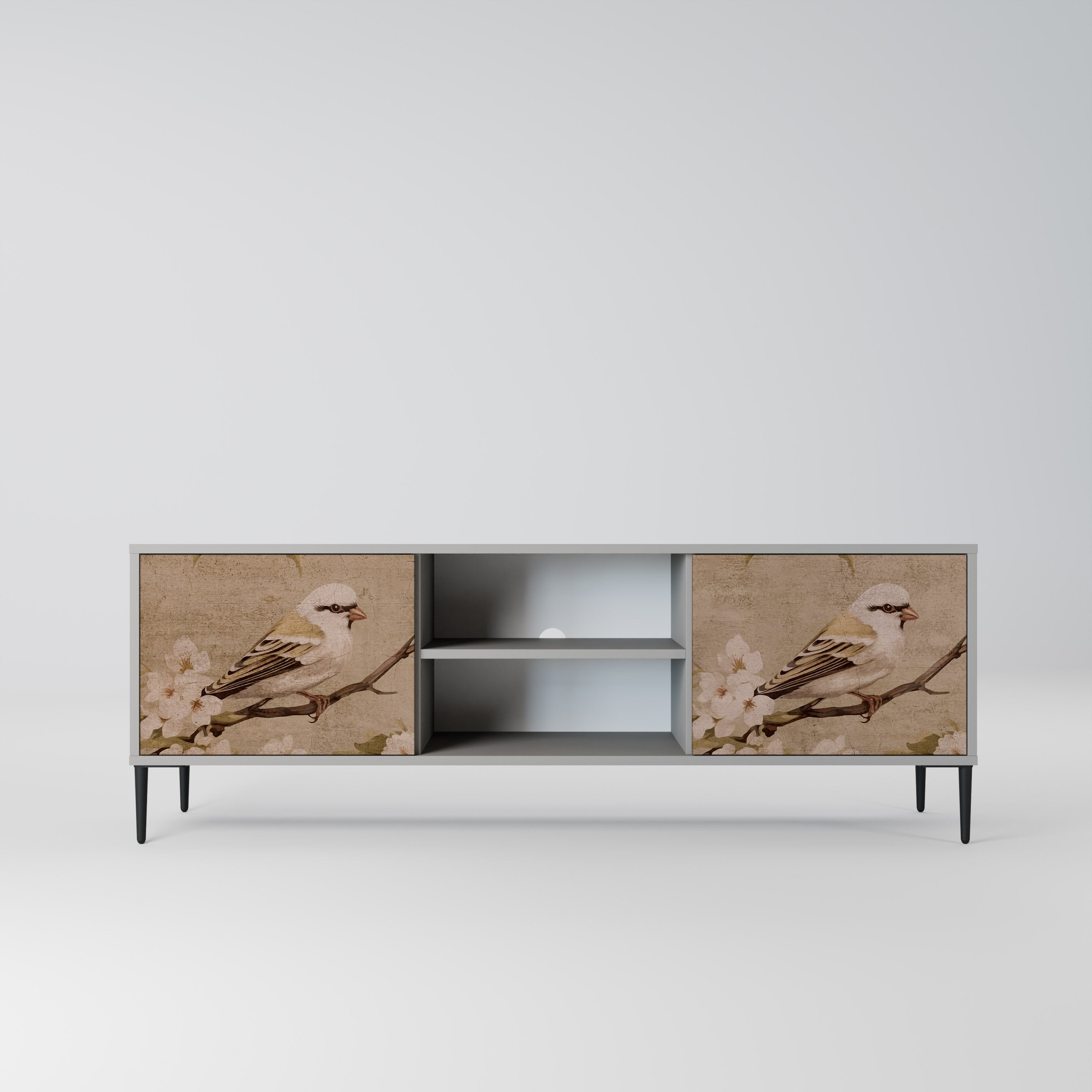 PETAL DISTINGUISH Szafka RTV 2-drzwiowa korpus Szary