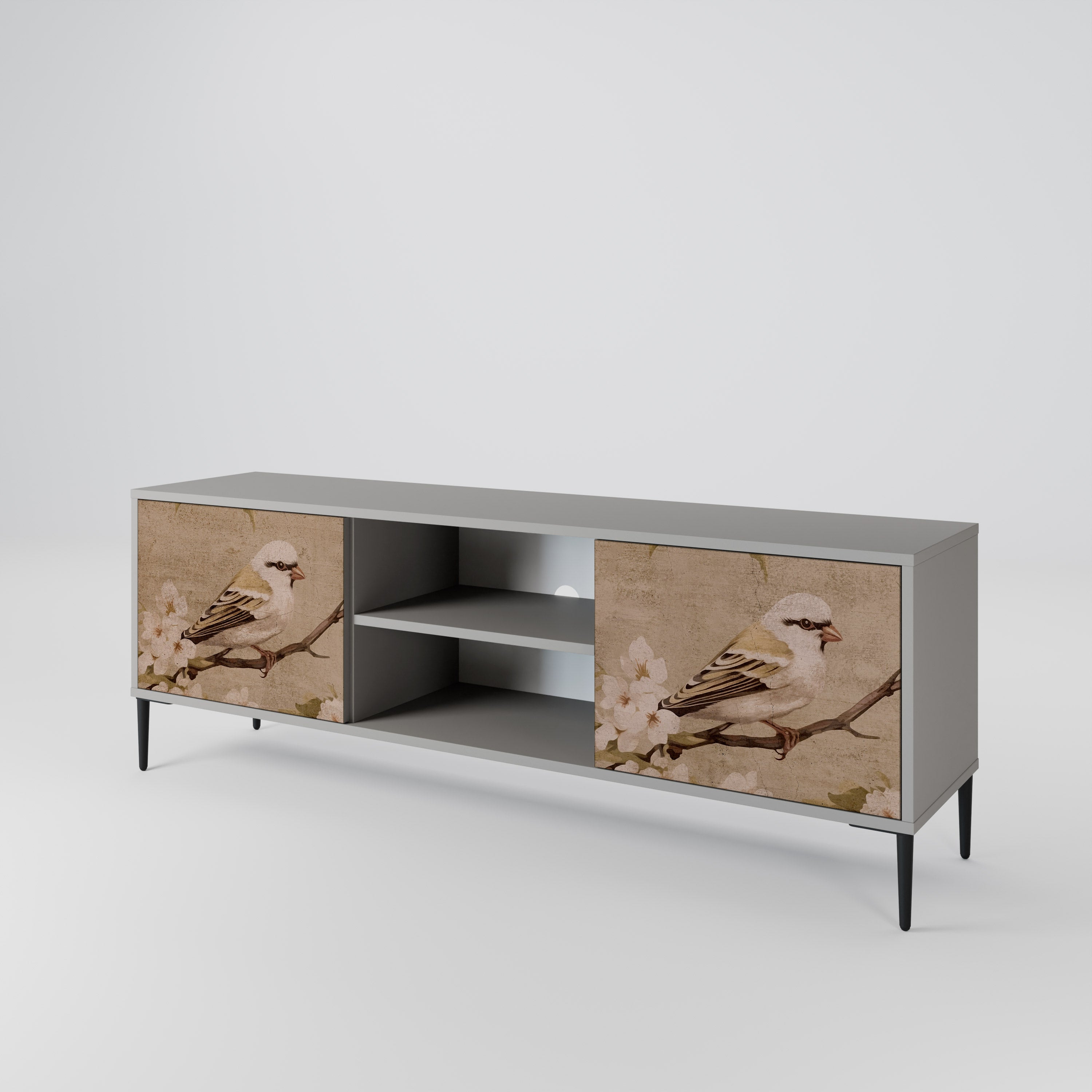 PETAL DISTINGUISH Szafka RTV 2-drzwiowa korpus Szary