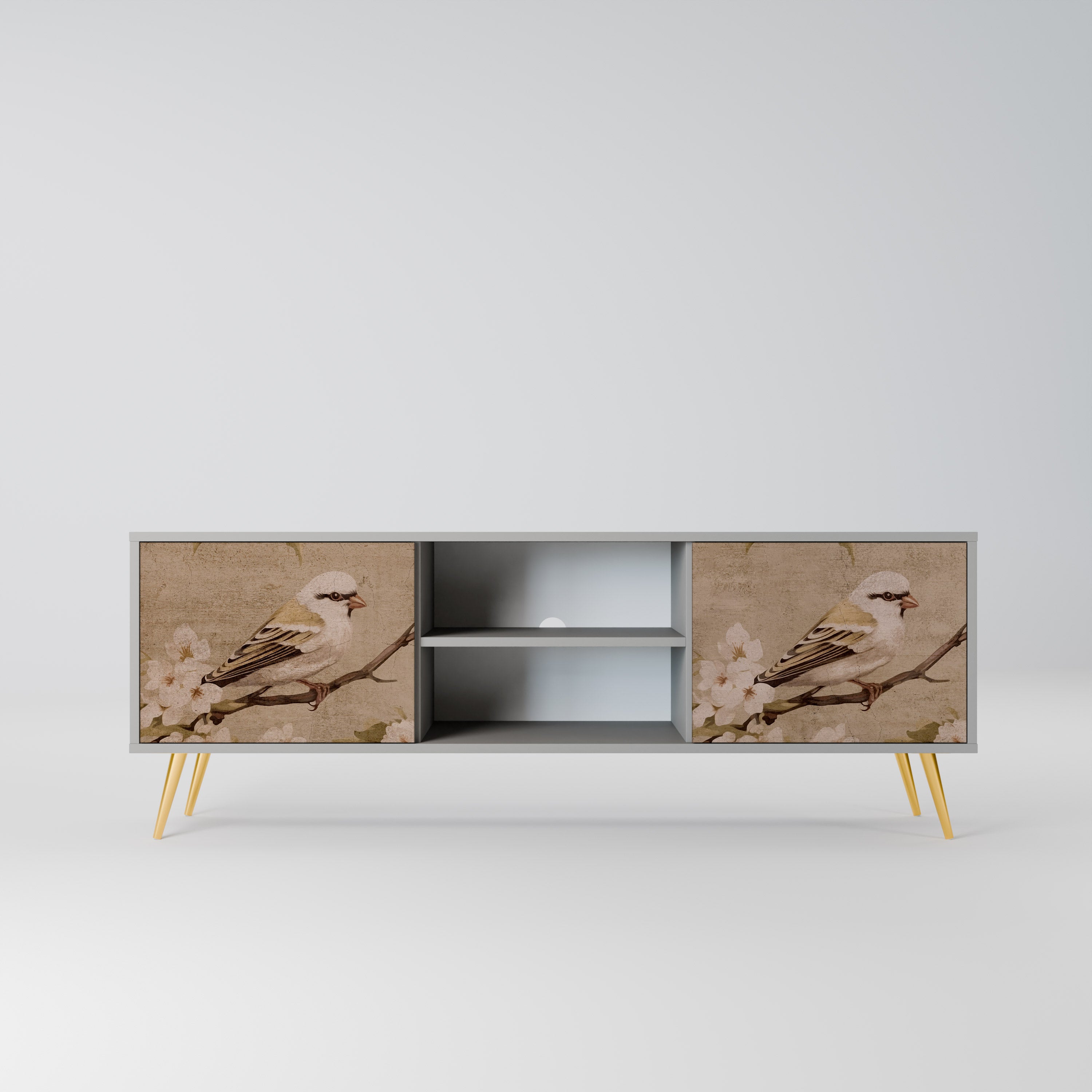 PETAL DISTINGUISH Szafka RTV 2-drzwiowa korpus Szary